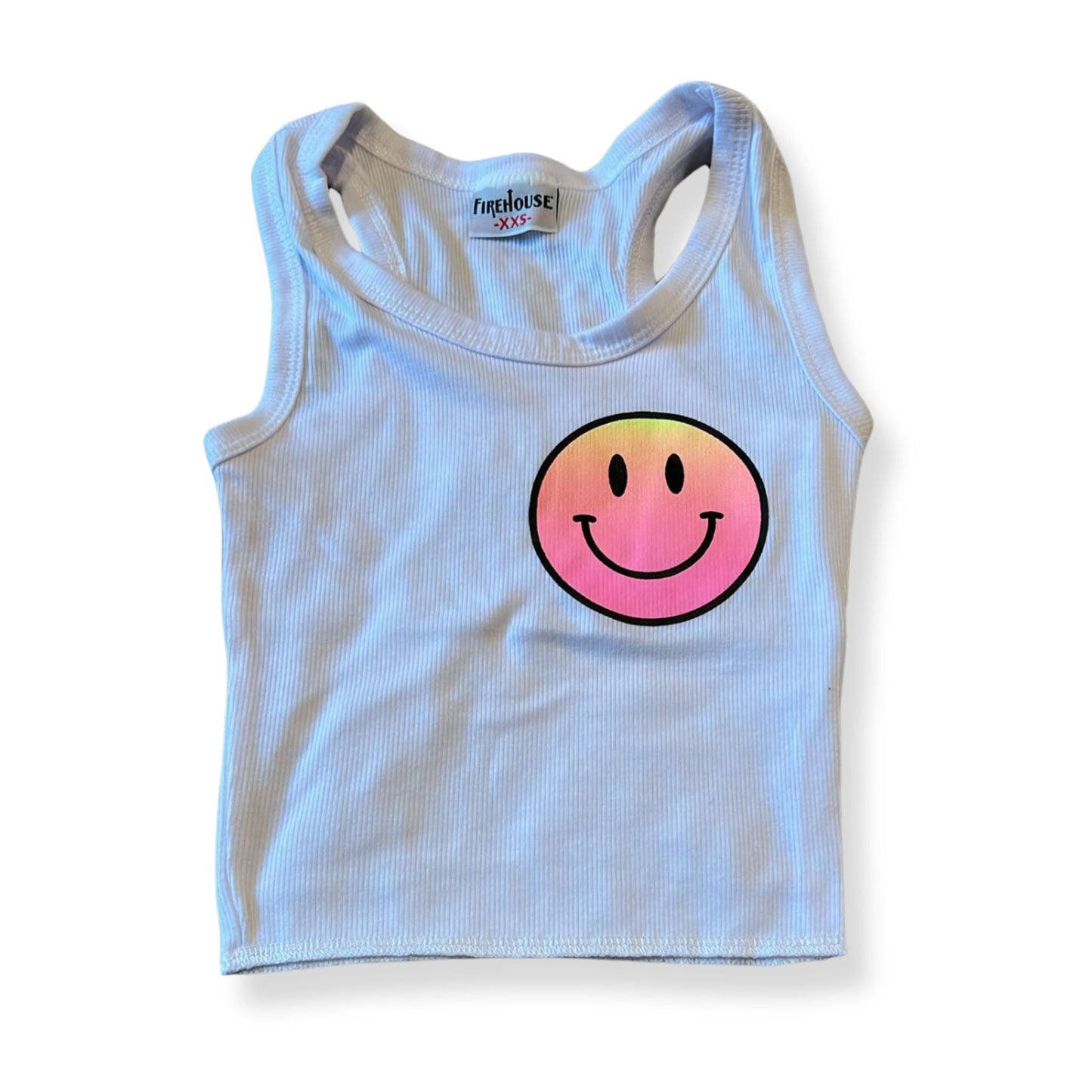 Firehouse White Rib Racer Tank - a Spirit Animal - Tank Tops active April 2024 Firehouse Juniors