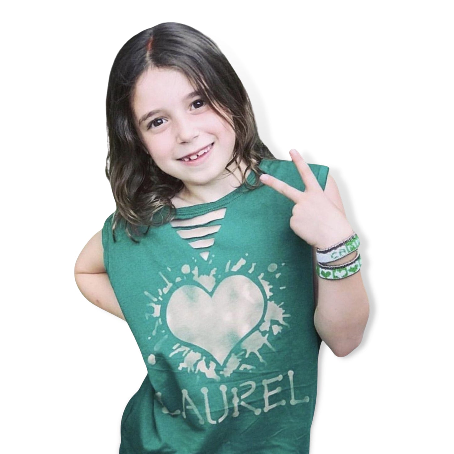 Heart Pop Custom Deep V Ribbon Camp Tank - a Spirit Animal - Custom Tank active January 2024 adult Ali & Joe