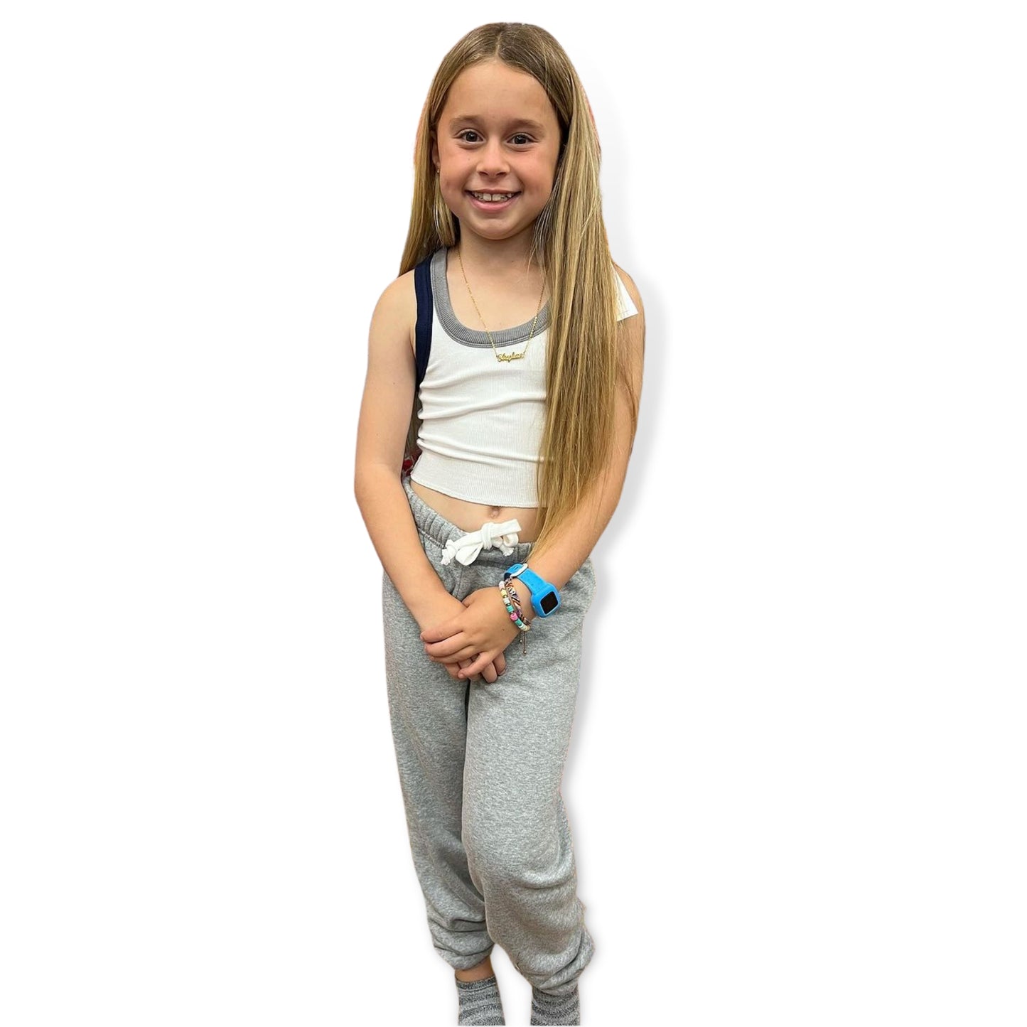 KatieJNYC White Multi Trim Livi Tank - a Spirit Animal - Tank Tops active September 2023 Junior Junior Large
