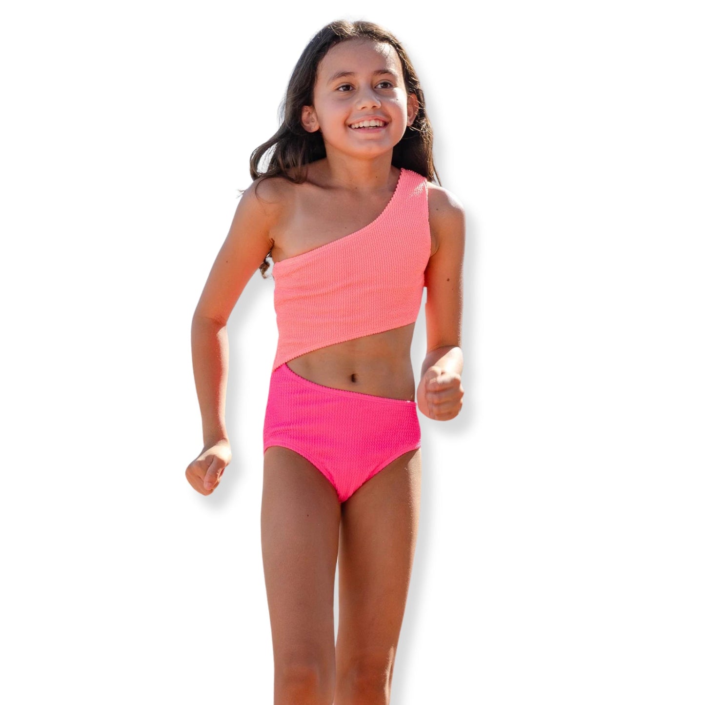 Limeapple Rylee Crinkle Asymmetrical One Piece - a Spirit Animal - swim active March 2024 Juniors Limeapple