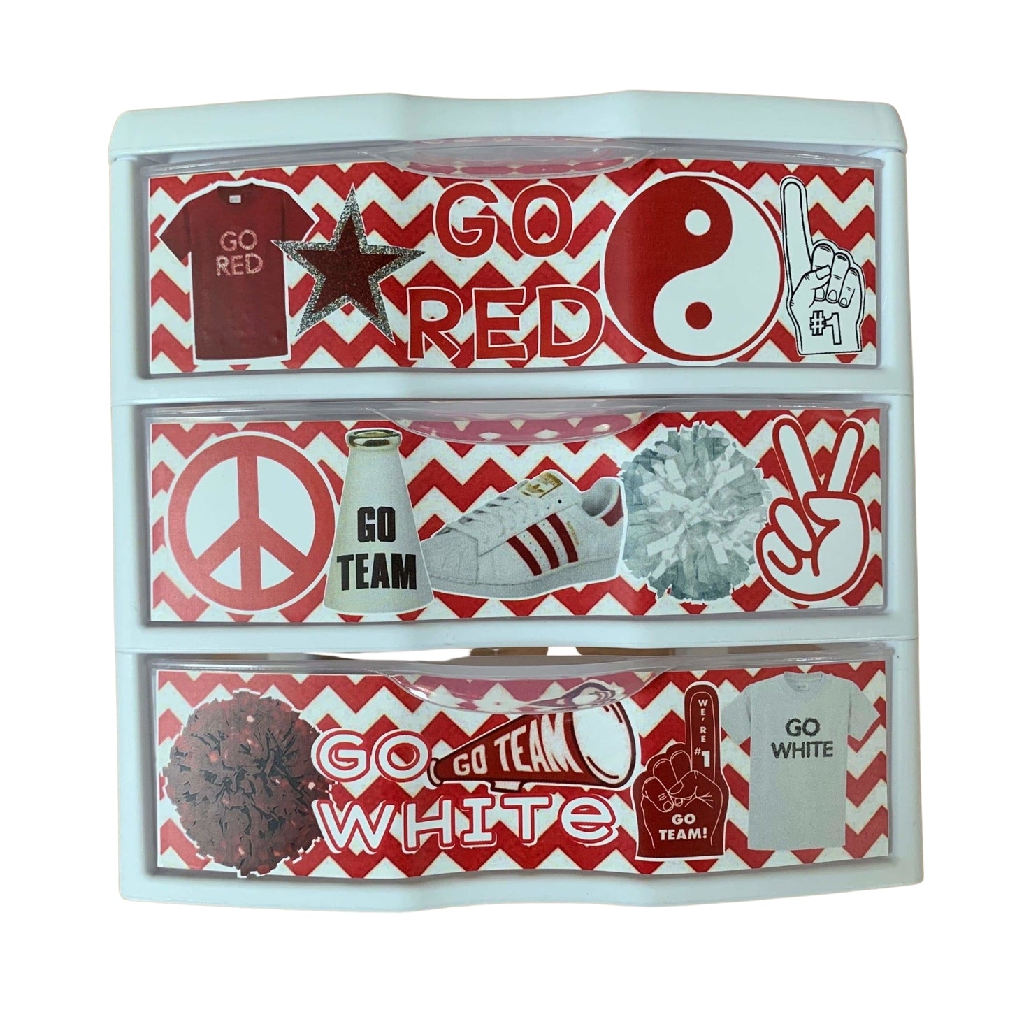 Color War Specific Decoupage Drawers - a Spirit Animal -