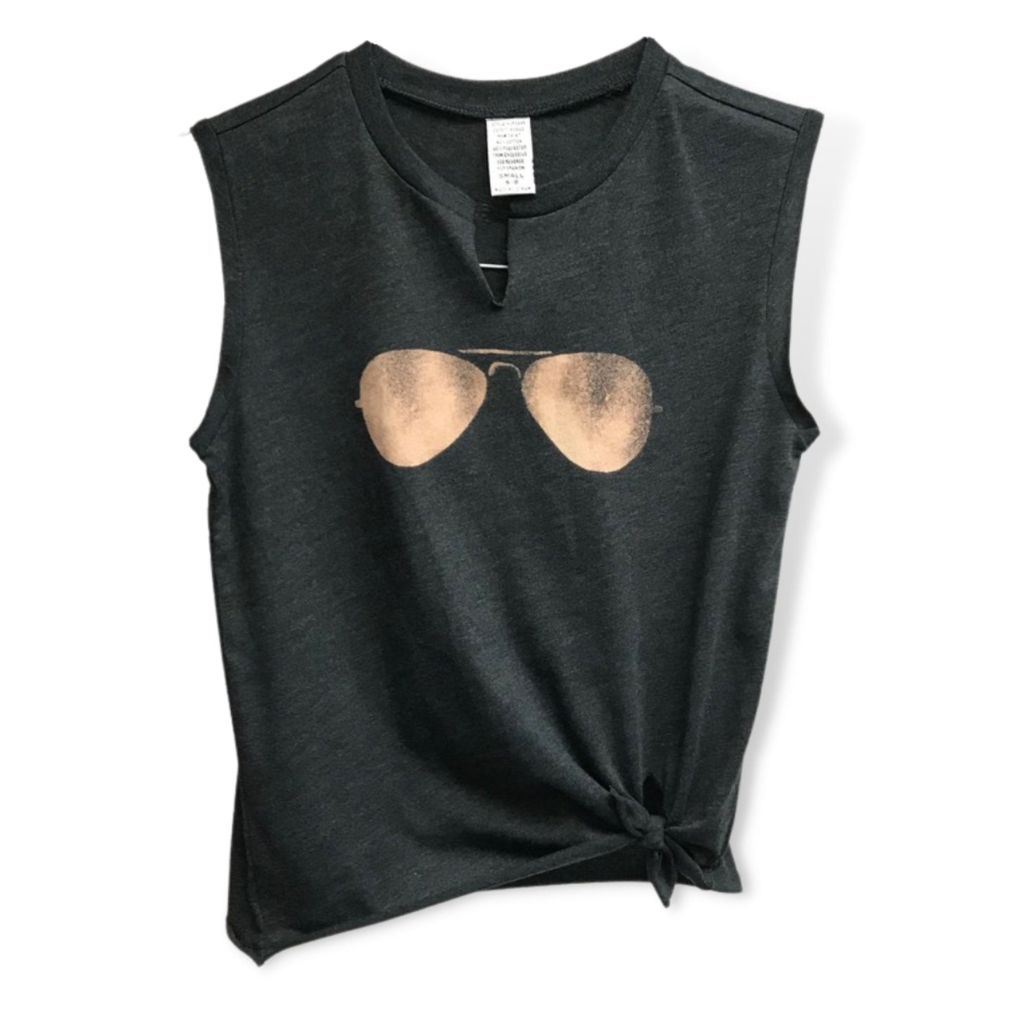 Aviator Custom Deep Notch Tie Knot Camp Tank - a Spirit Animal - Custom Tank active January 2024 adult Ali & Joe
