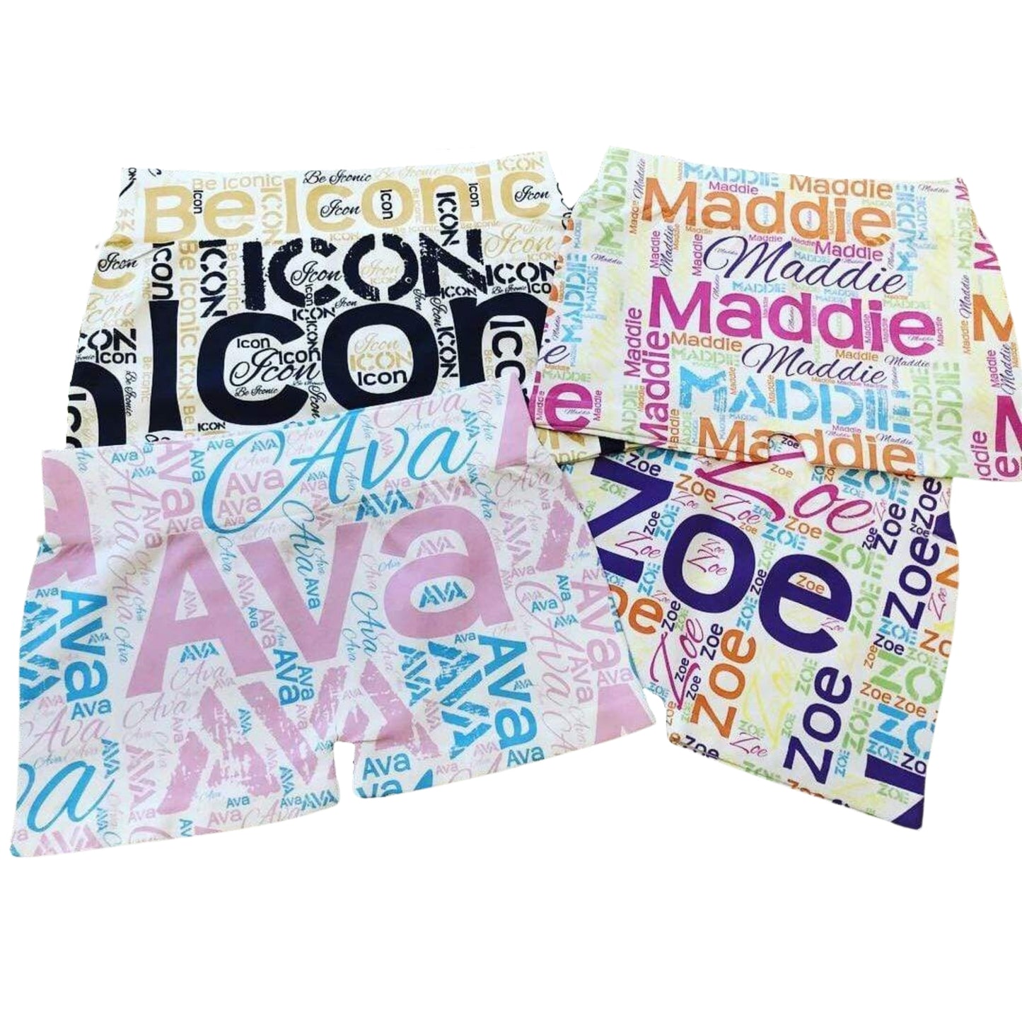 Back & Front Name (camp or team) Booty Shorts