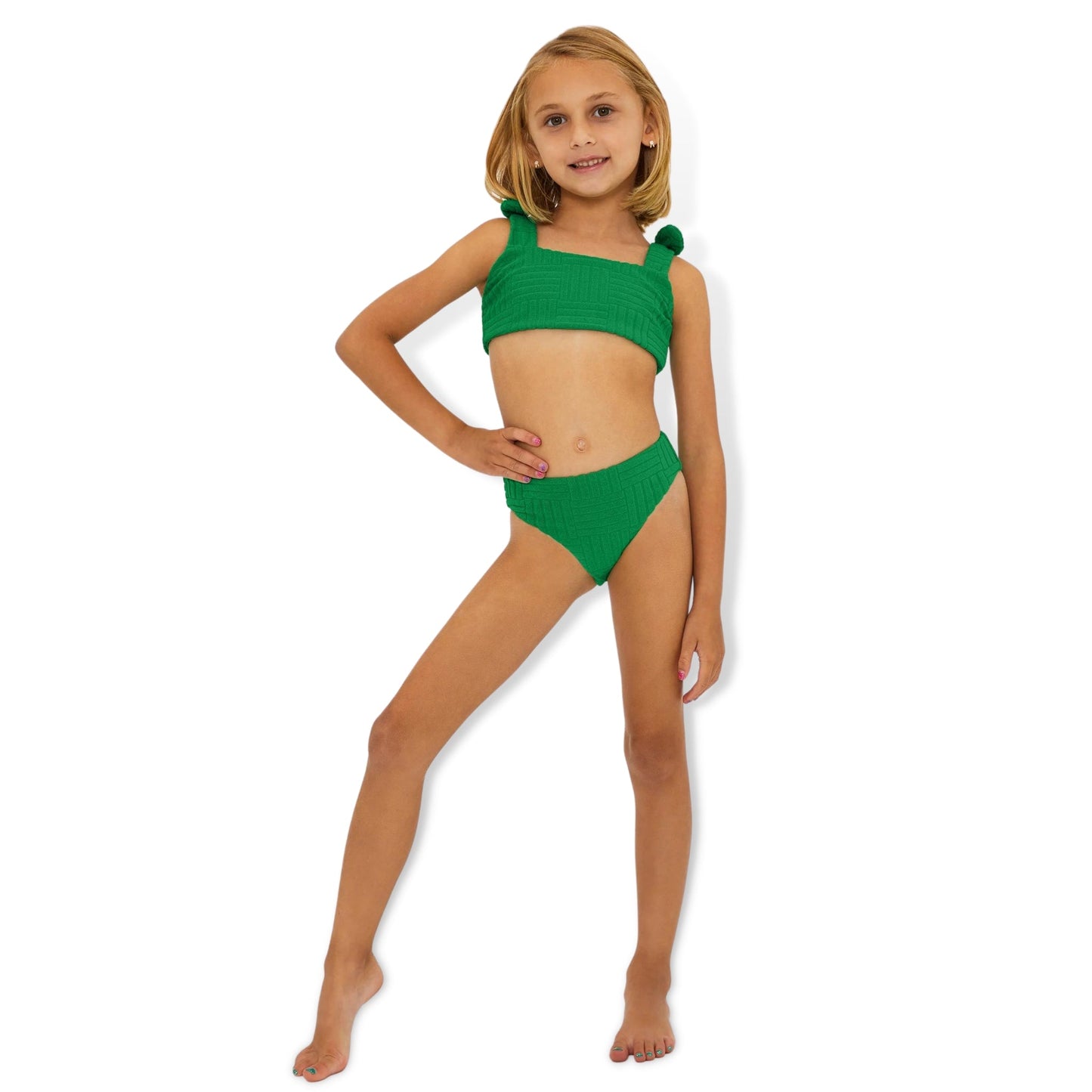 Beach Riot Jelly Bean Green Little Stella Two Piece Set - a Spirit Animal - swim active November 2023 beach riot Green