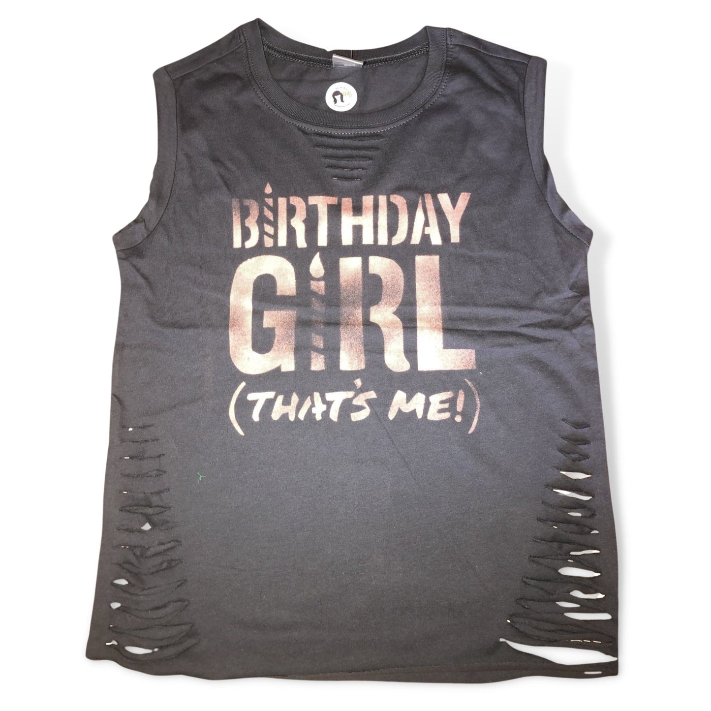 Birth Day Girl That's Me Custom Neck Slashed Angle Cuts Everyday Tank - a Spirit Animal - Custom Tank active January 2024 adult Ali & Joe