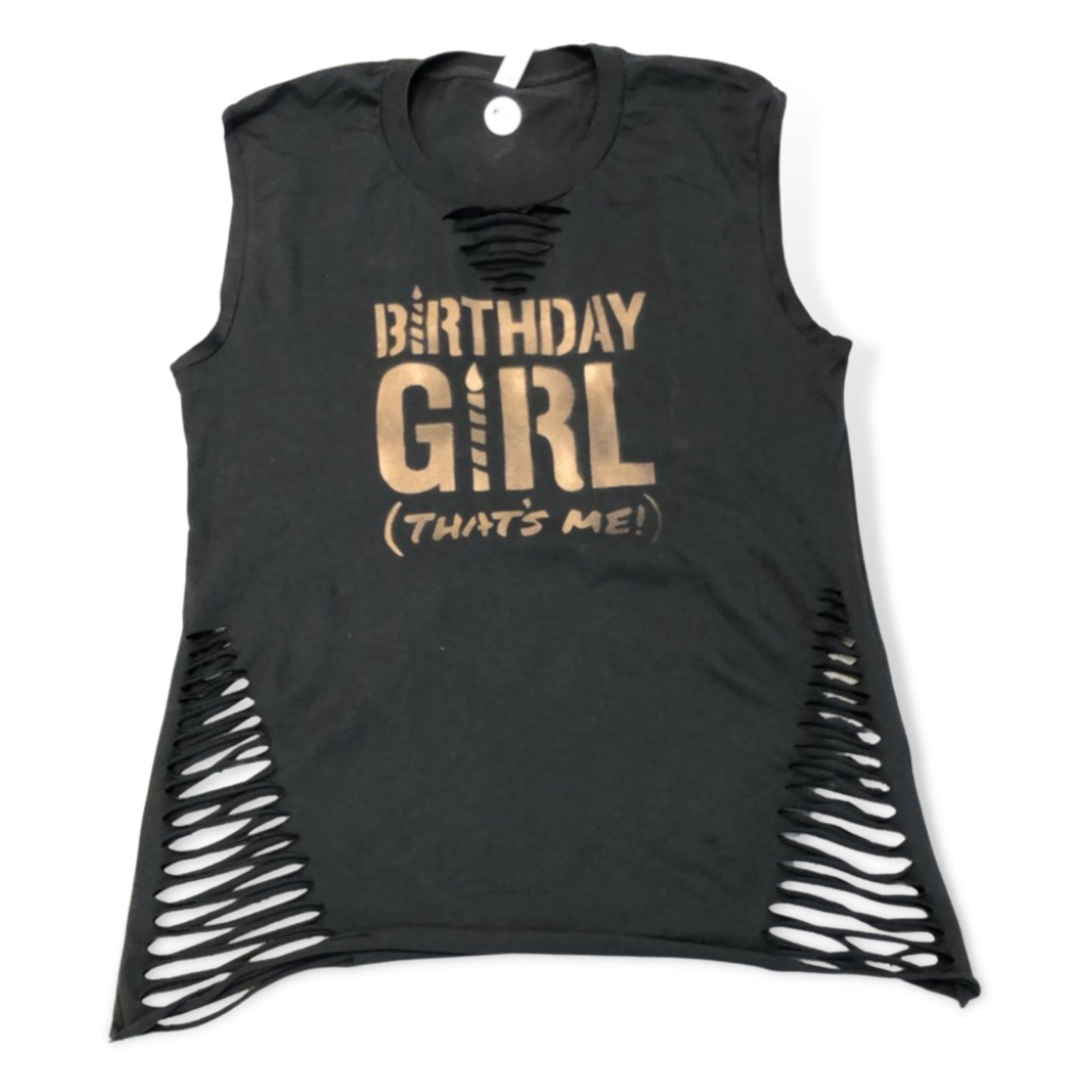 Birth Day Girl That's Me Custom Neck Slashed Angle Cuts Everyday Tank - a Spirit Animal - Custom Tank active January 2024 adult Ali & Joe