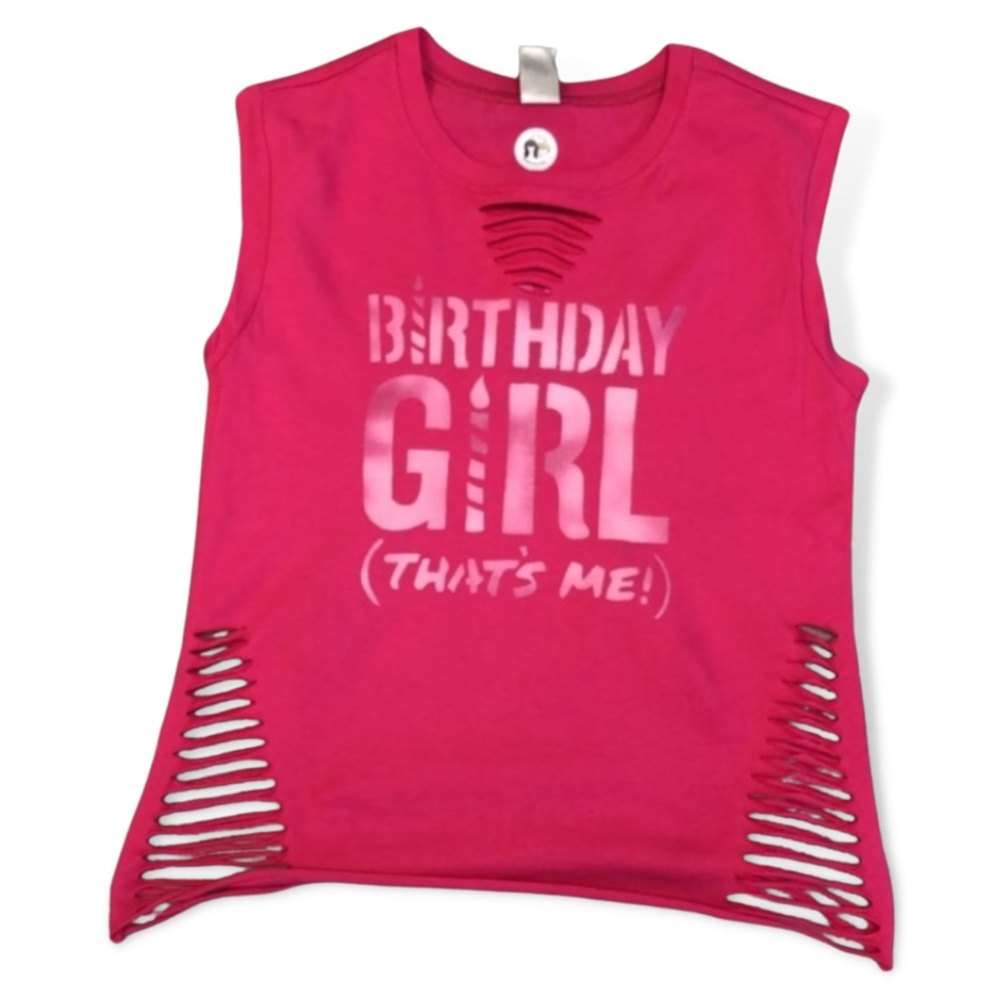 Birth Day Girl That's Me Custom Neck Slashed Angle Cuts Everyday Tank - a Spirit Animal - Custom Tank active January 2024 adult Ali & Joe