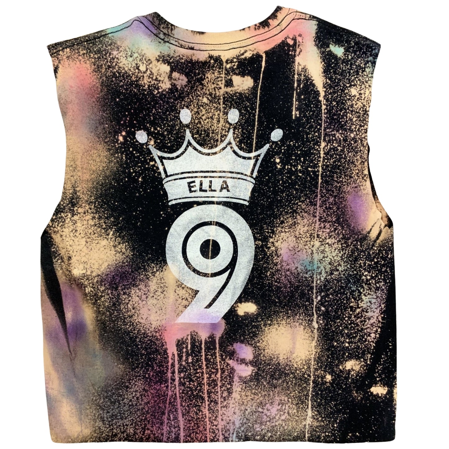 Birthday Reversed Bleached Tank Top (front only)