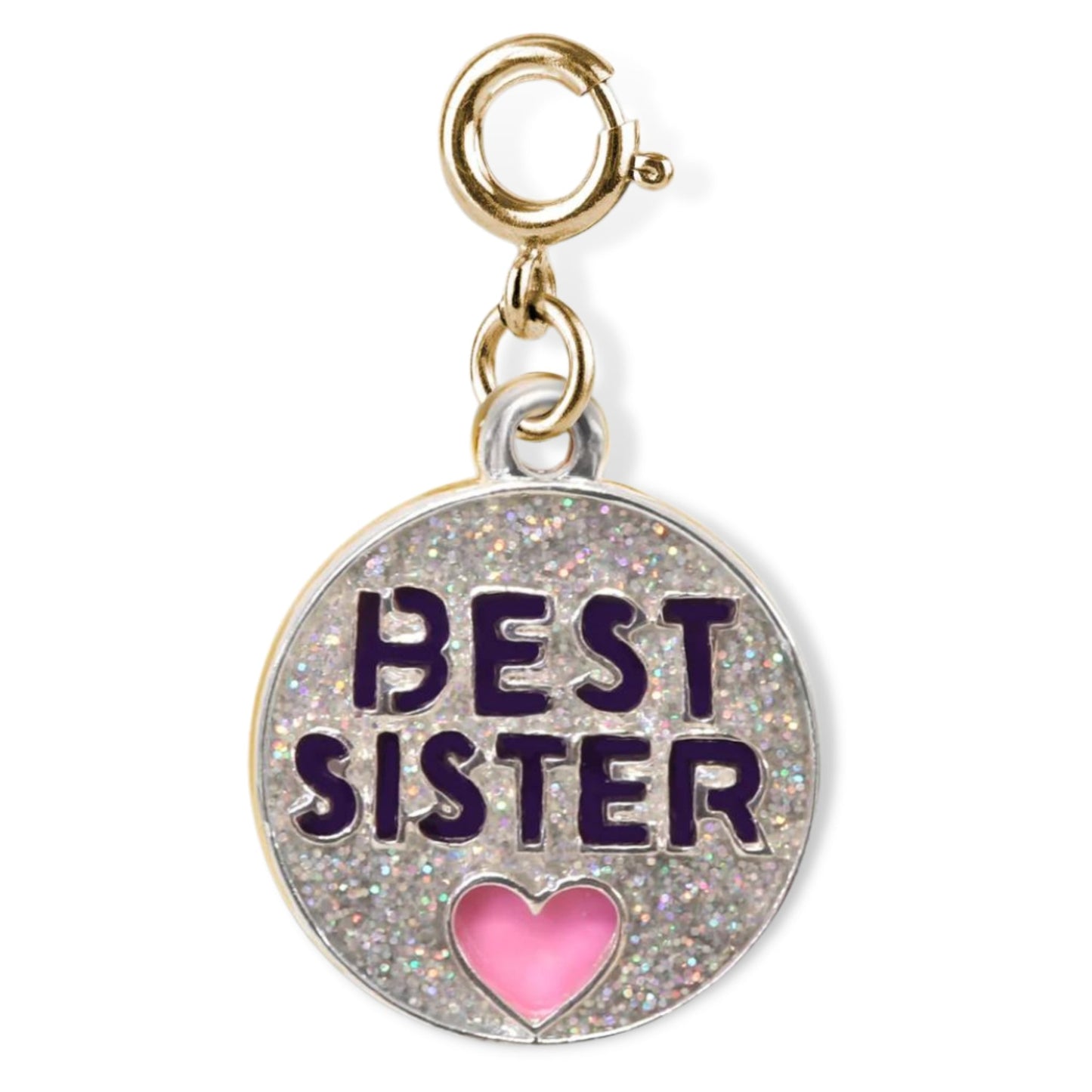 Charm it! Gold Glitter Best Sister Charm - a Spirit Animal - Charms accessories active September 2023 Charm it!