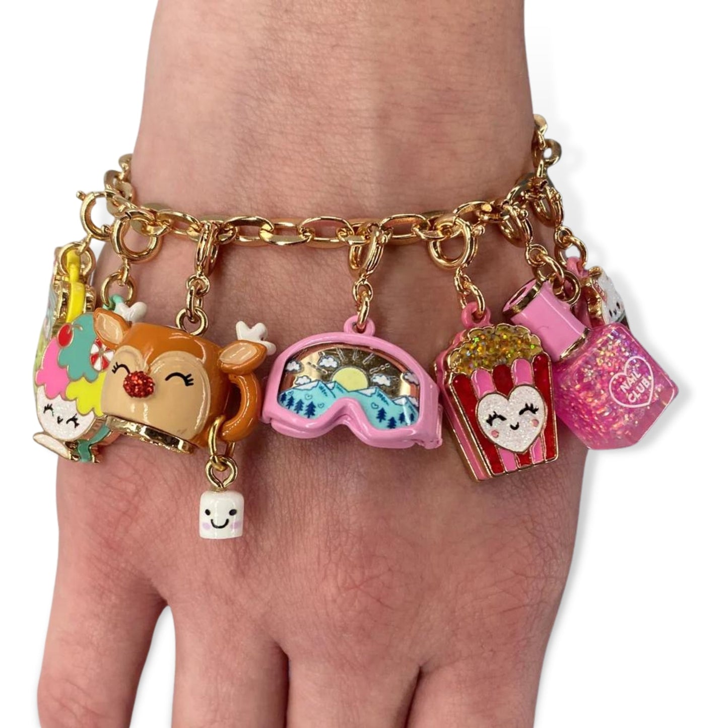 Charm it! Gold Glitter Popcorn Charm - a Spirit Animal - Charms accessories active September 2023 Charm it!
