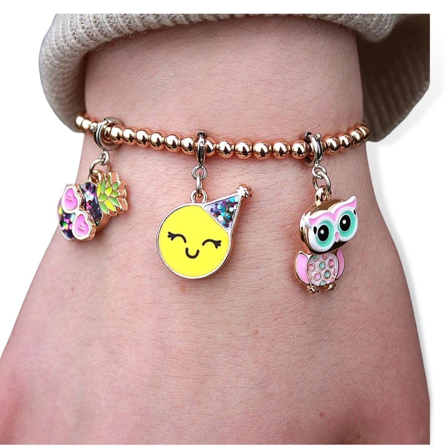 Charm it! Gold Stretch Bead Bracelet - a Spirit Animal - Bracelets accessories active September 2023 bracelets