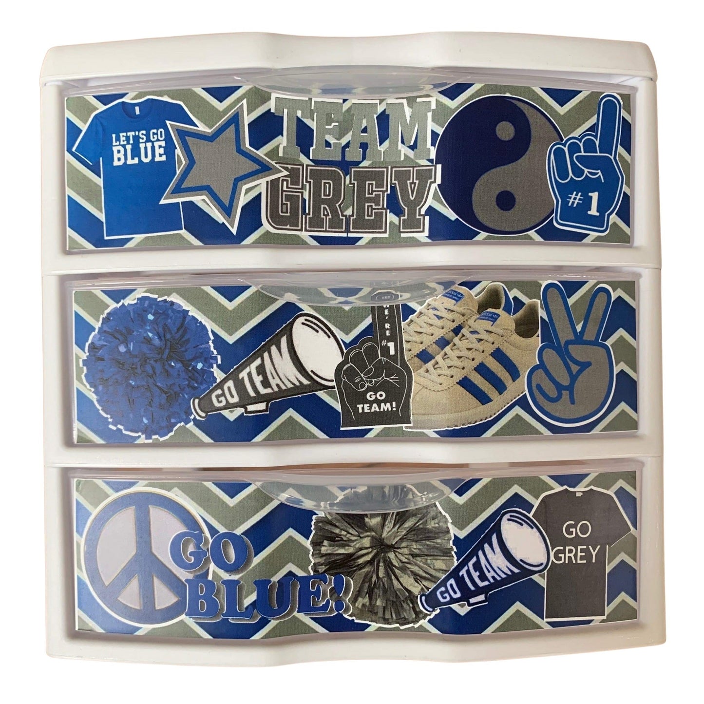 Color War Specific Decoupage Drawers - a Spirit Animal -