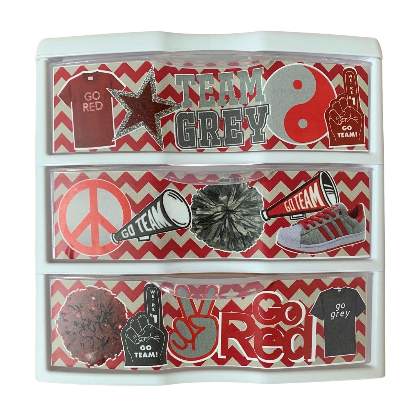 Color War Specific Decoupage Drawers - a Spirit Animal -