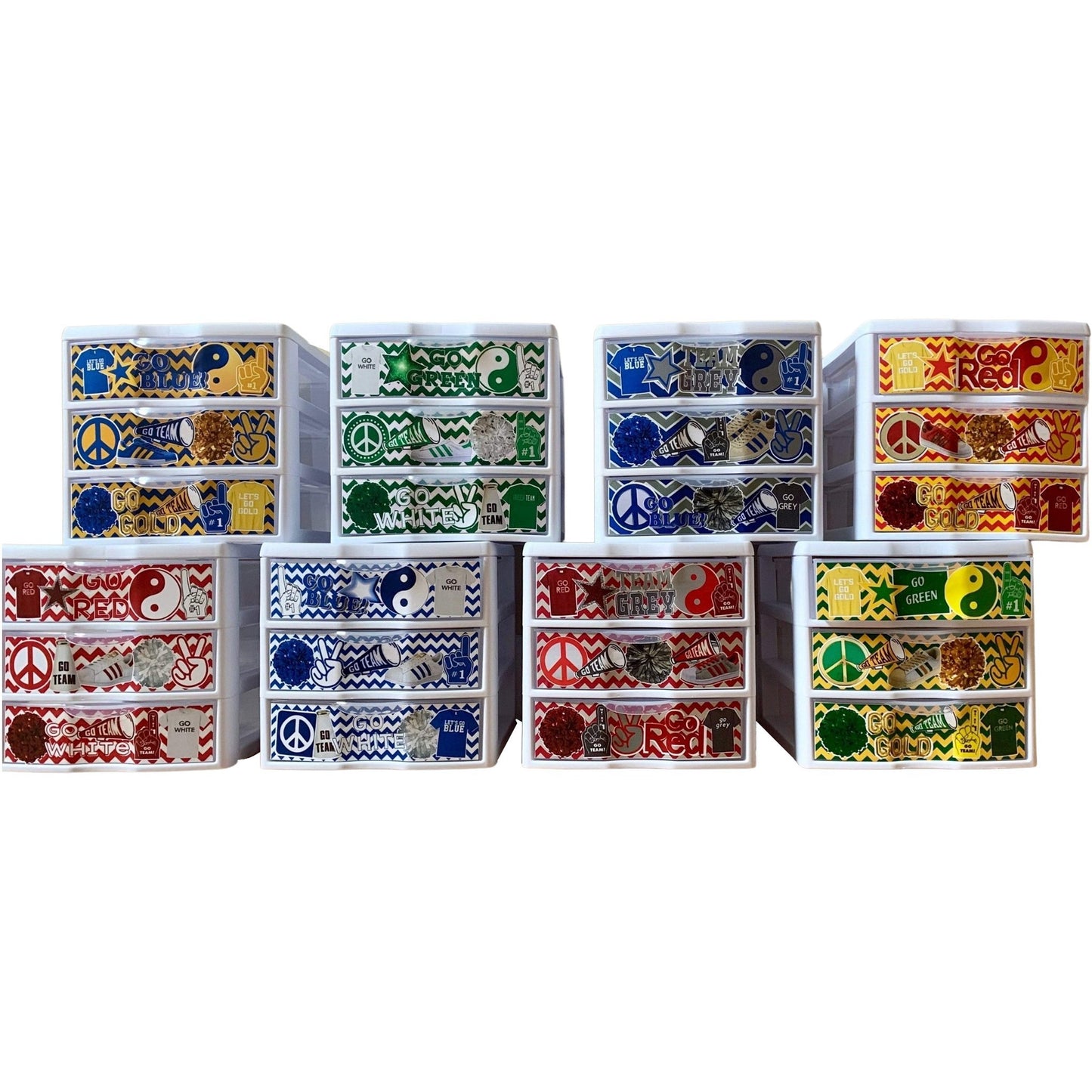 Color War Specific Decoupage Drawers - a Spirit Animal -
