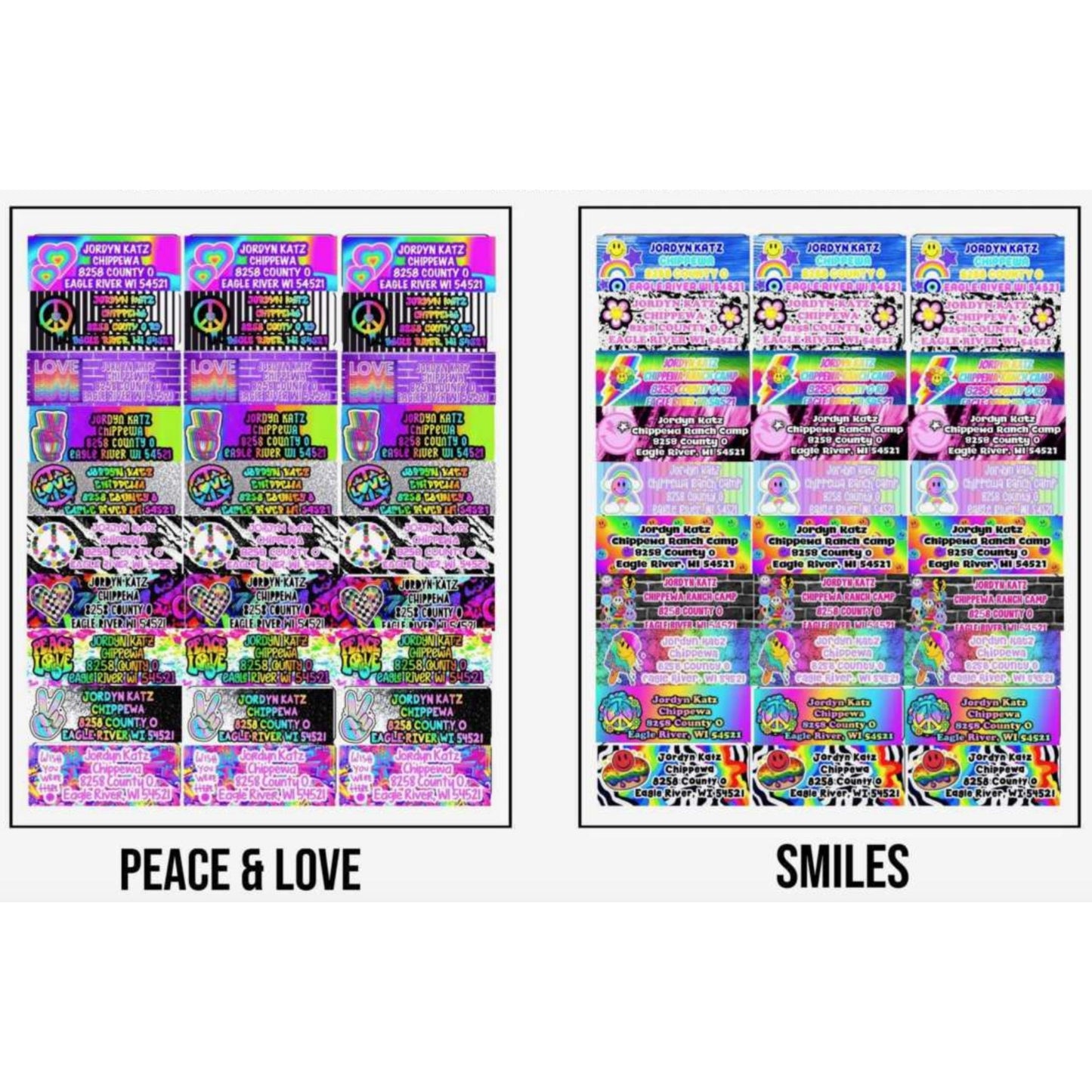 Create by D Glossy Address Labels (30 Per Sheet) - a Spirit Animal - active October 2023 Camp Create by D