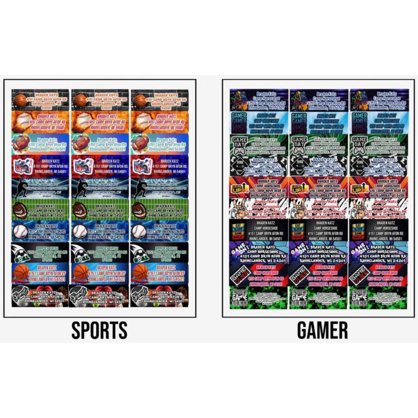 Create by D Glossy Bin Labels (10 Per Sheet) - a Spirit Animal - active October 2023 Camp Create by D
