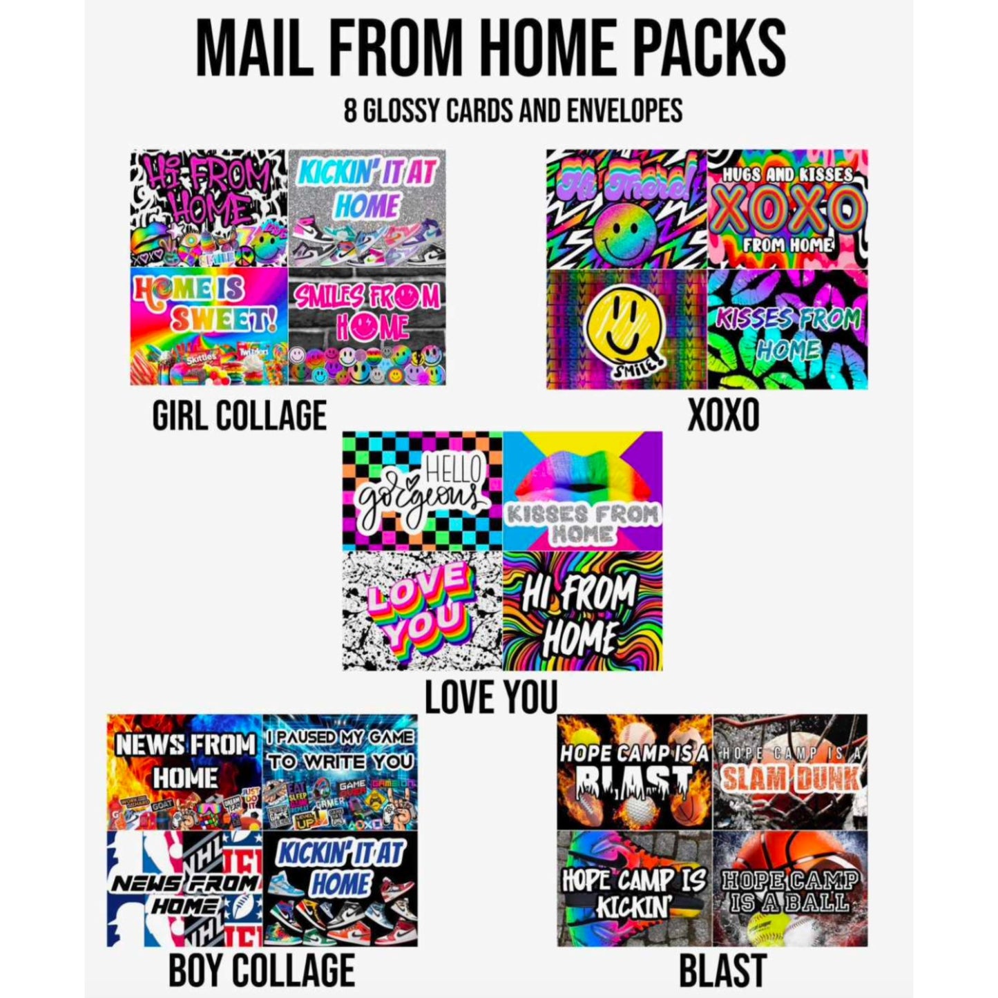 Create by D Hi From Home Glossy Notecard 8 Pack - a Spirit Animal - Custom Camp Note Cards accessories active October 2023 Camp