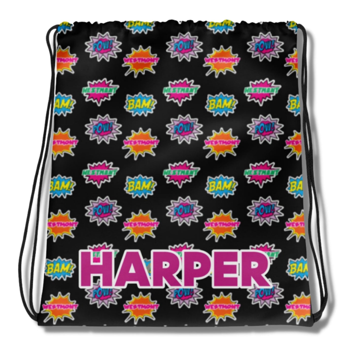 Custom Camp Logo Step in Repeat Style Drawstring Bags - a Spirit Animal - Bags $30-$60 $45-$60 accessories