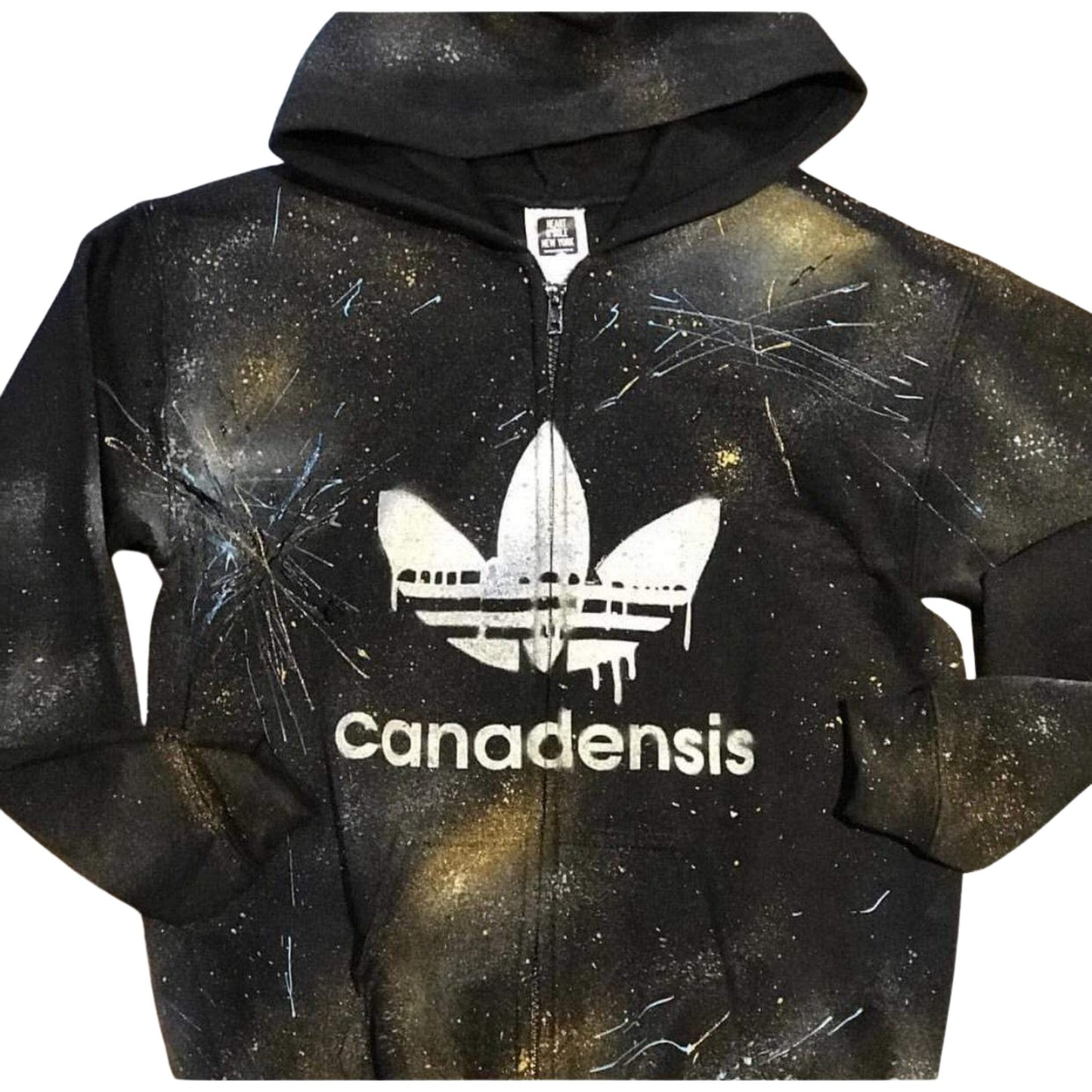 Custom Camp Name Spray Painted & Splattered Hoodie - a Spirit Animal -