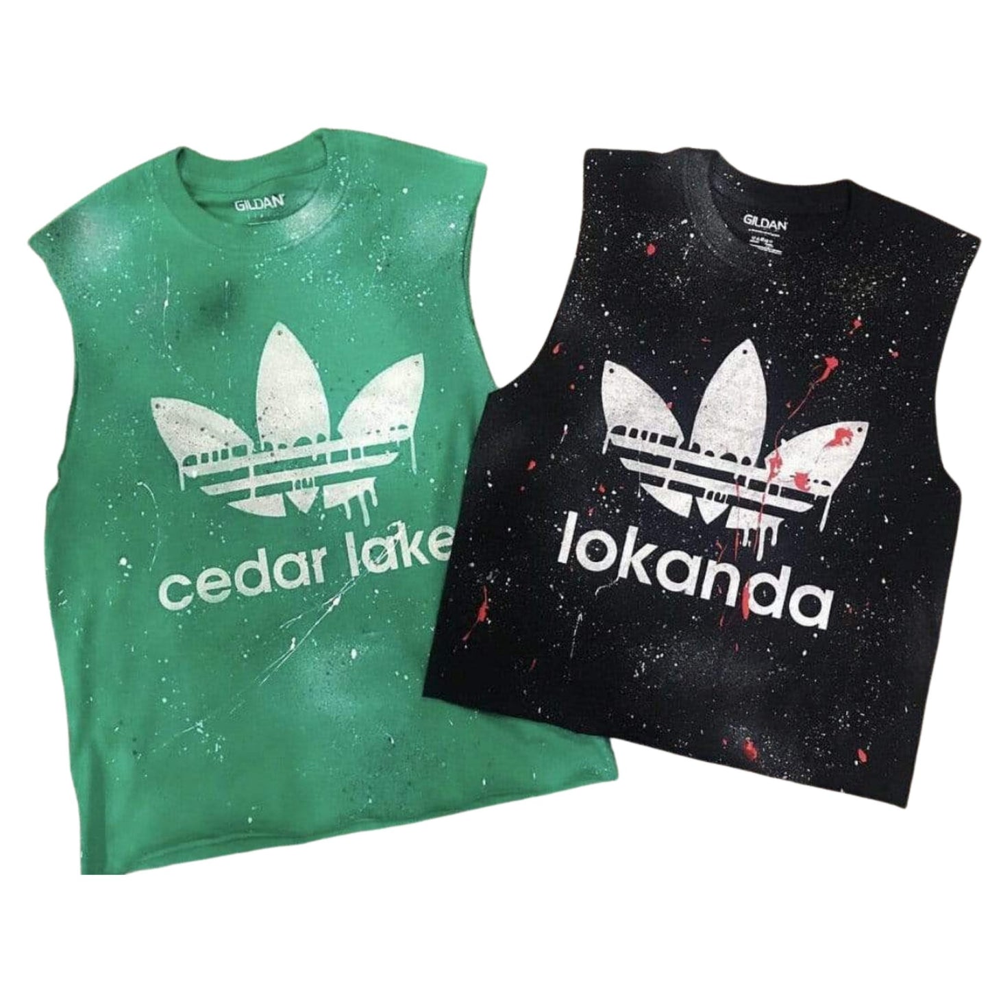 Custom Sprayed & Splattered Muscle Tank - a Spirit Animal -