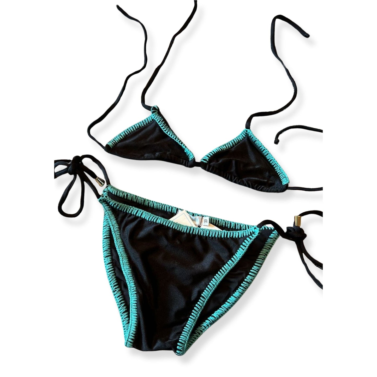 Dalai Black with Turq Stitching Luara Bikini - a Spirit Animal - bikini active March 2024 bikini Dalai