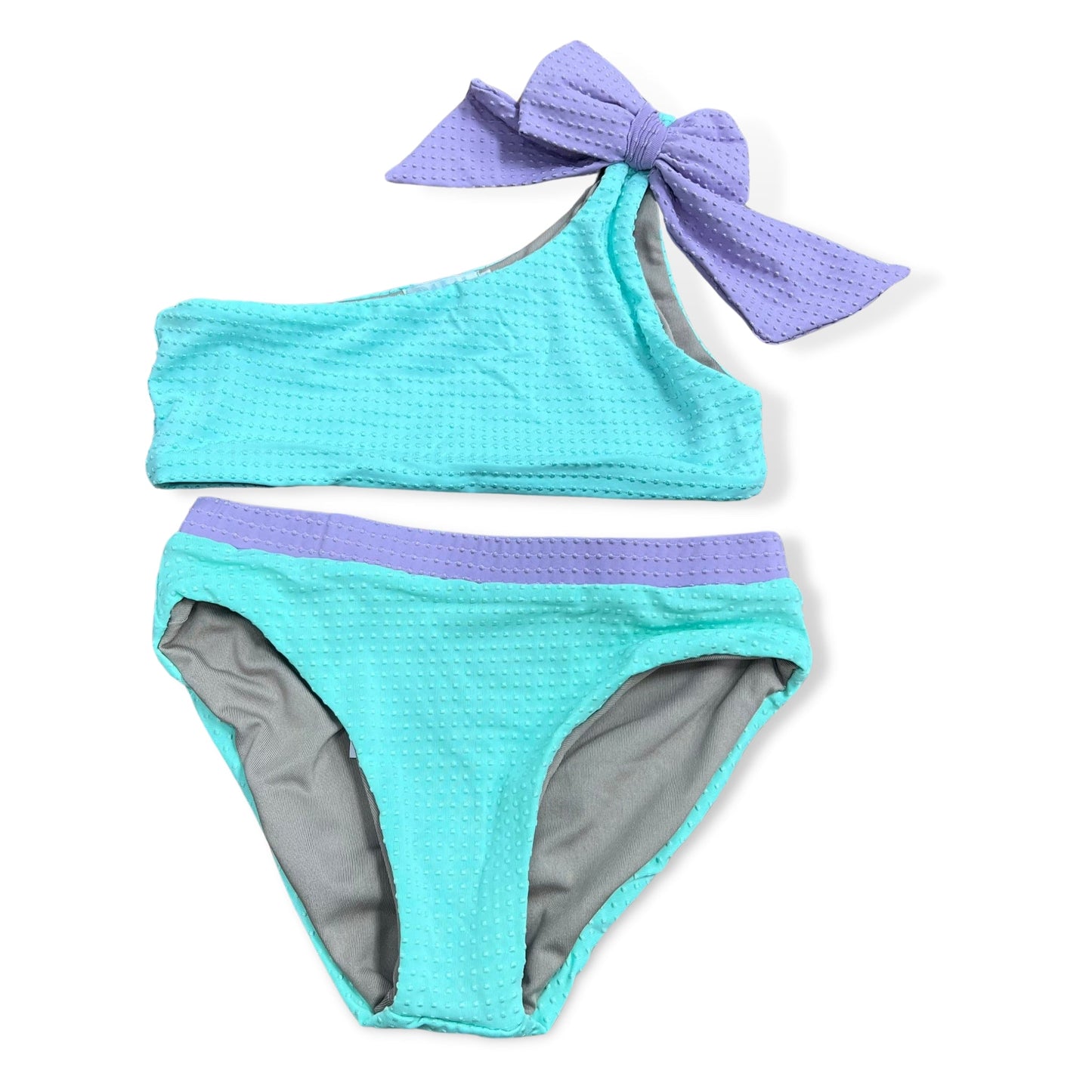 Dalai Green Dots / Purple Bow Mari Bikini Set - a Spirit Animal - swim active December 2023 Dalai Green