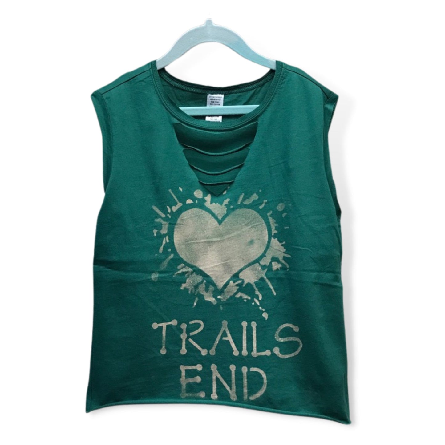 Heart Pop Custom Deep V Ribbon Camp Tank - a Spirit Animal - Custom Tank active January 2024 adult Ali & Joe