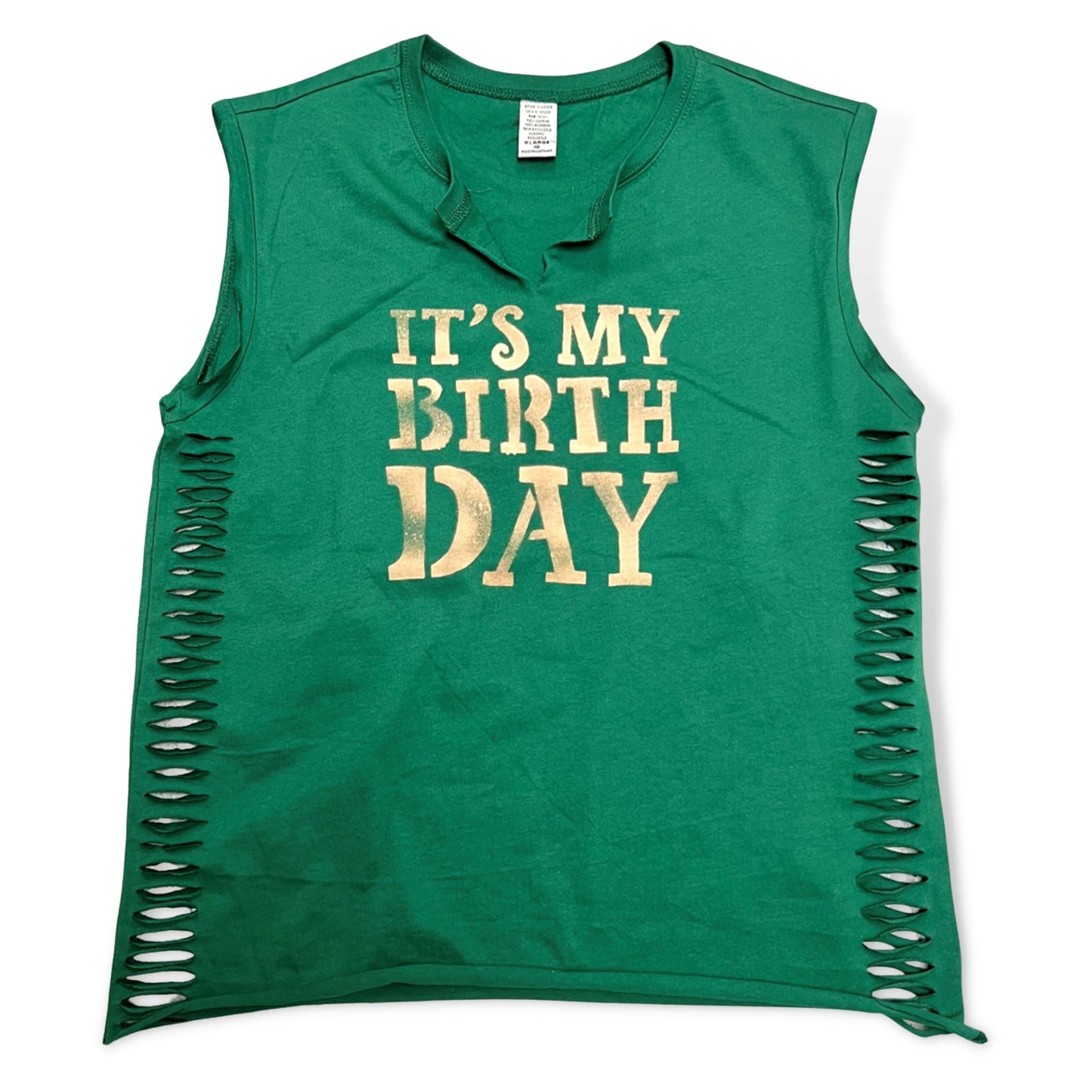 It’s My Birth Day Custom Cut Out Side Tank - a Spirit Animal - Custom Tank active January 2024 adult Ali & Joe