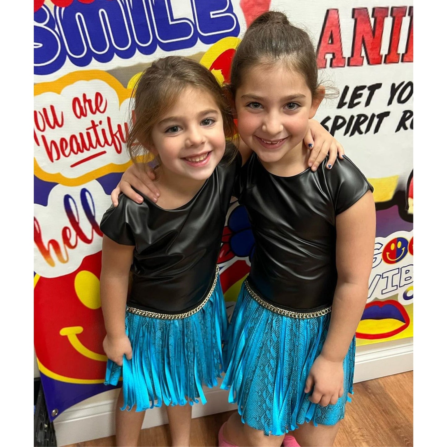 Les Tout Petits Black/Blue Snake Fringe Dress - a Spirit Animal - Dress $120-$150 7 8
