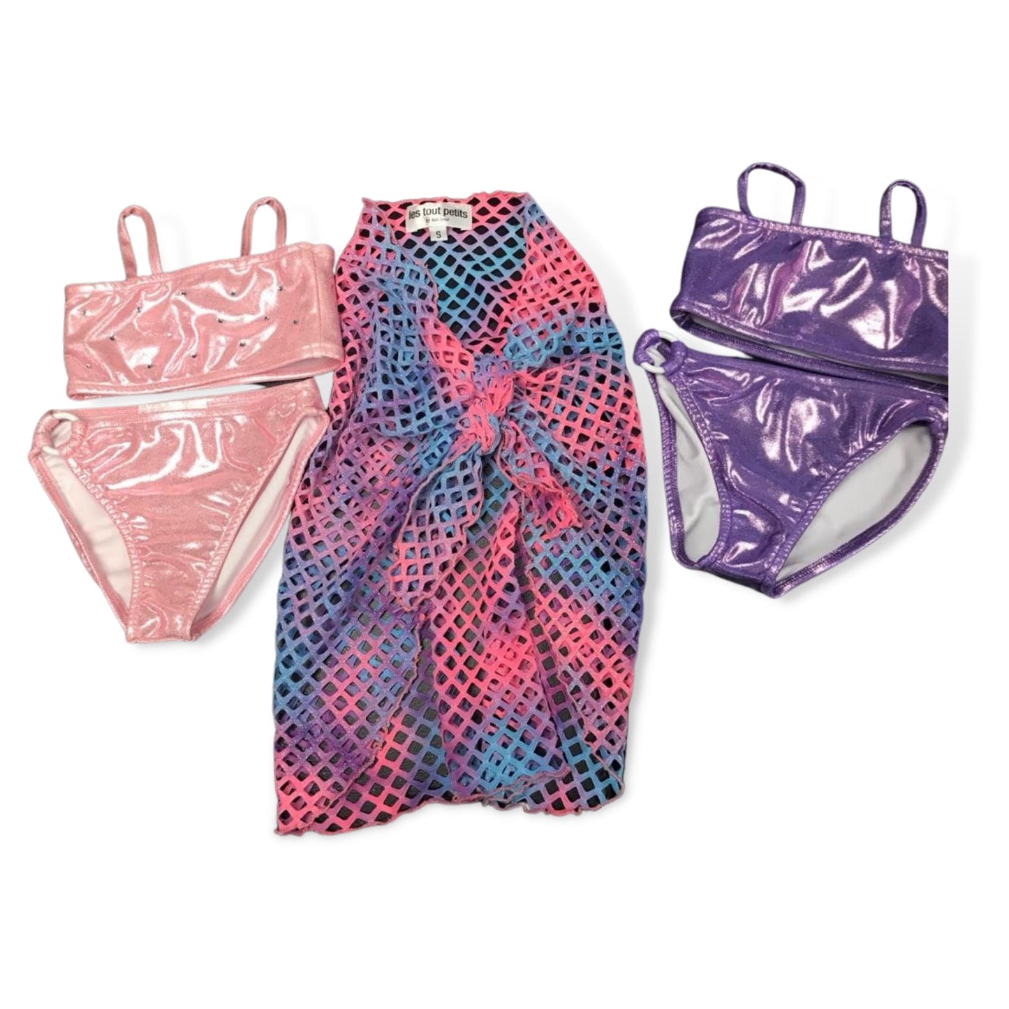 Les Tout Petits Pink/Purple Sparkle Sarong - a Spirit Animal - Sarong active November 2023 Les Tout Petits not-on-sale