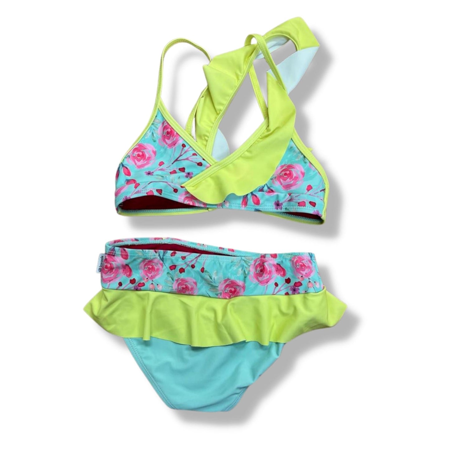 Limeapple Multi Anya Printed One Ruffle Bikini - a Spirit Animal - bikini $30-$60 $45-$60 10