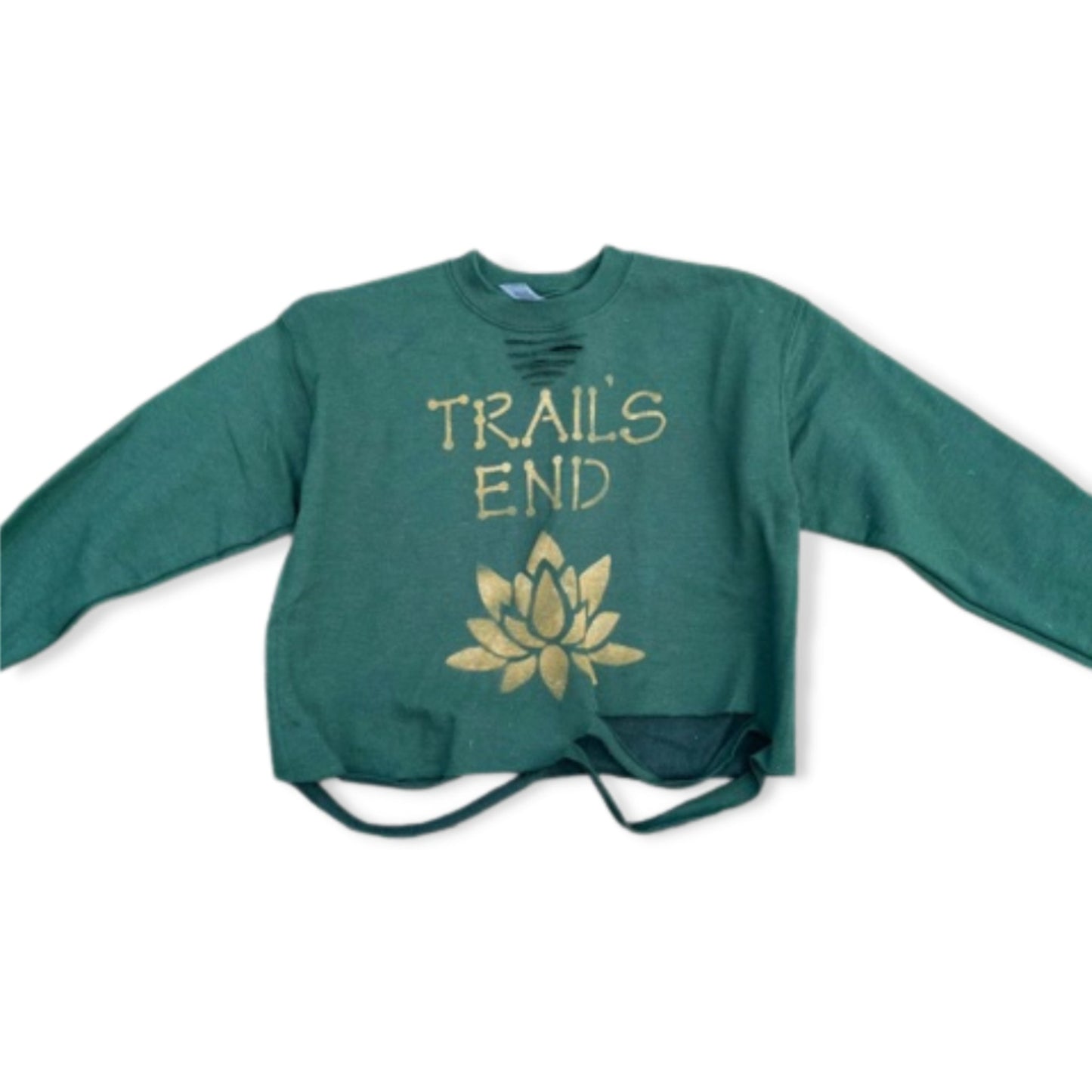 Lotus Custom Cropped Neck Slashed Camp Crew - a Spirit Animal - Long Sleeve Top active January 2024 adult Ali & Joe