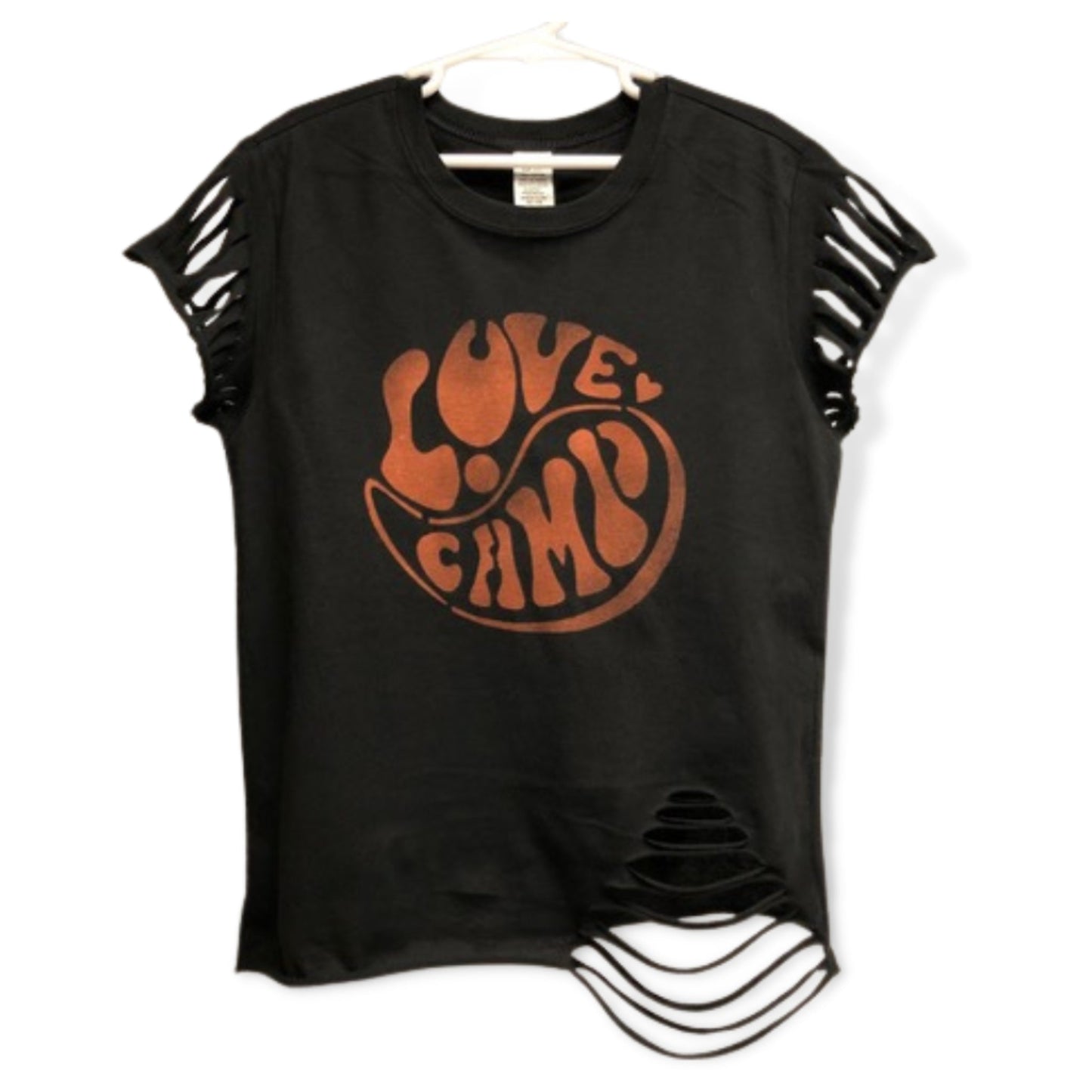 Love Camp Custom Lantern Sleeve Pyramid Tee - a Spirit Animal - custom tee active January 2024 adult Ali & Joe