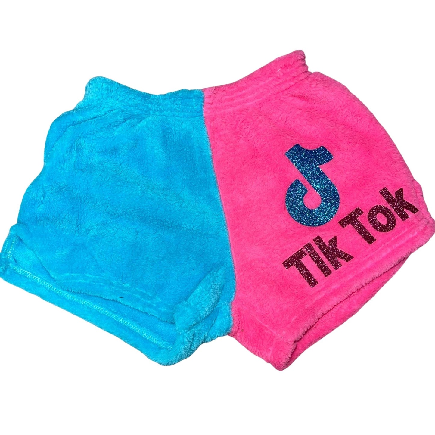 Made with Love and Kisses Neon Pink Logo Frost Tik Tok Fuzzy Short - a Spirit Animal -