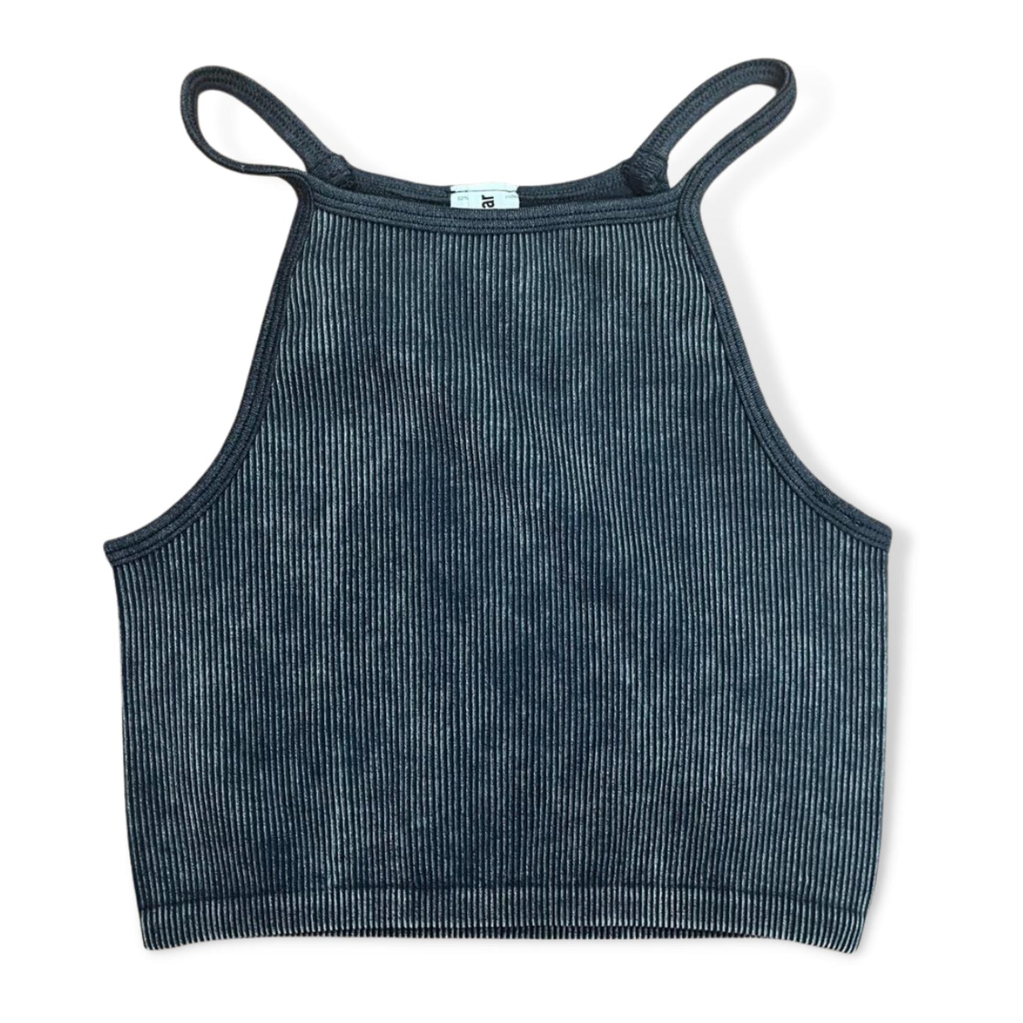 Malibu Sugar Black Mineral Wash Crop Tank Top - a Spirit Animal - Tank Tops active August 2023 black crop