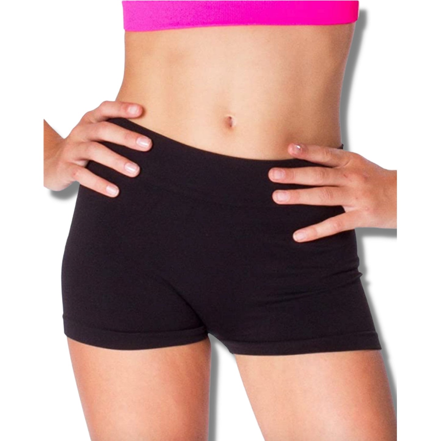 Malibu Sugar Black Tween Solid Boy Shorts (7-14) - a Spirit Animal - shorts black bottoms Color-Black