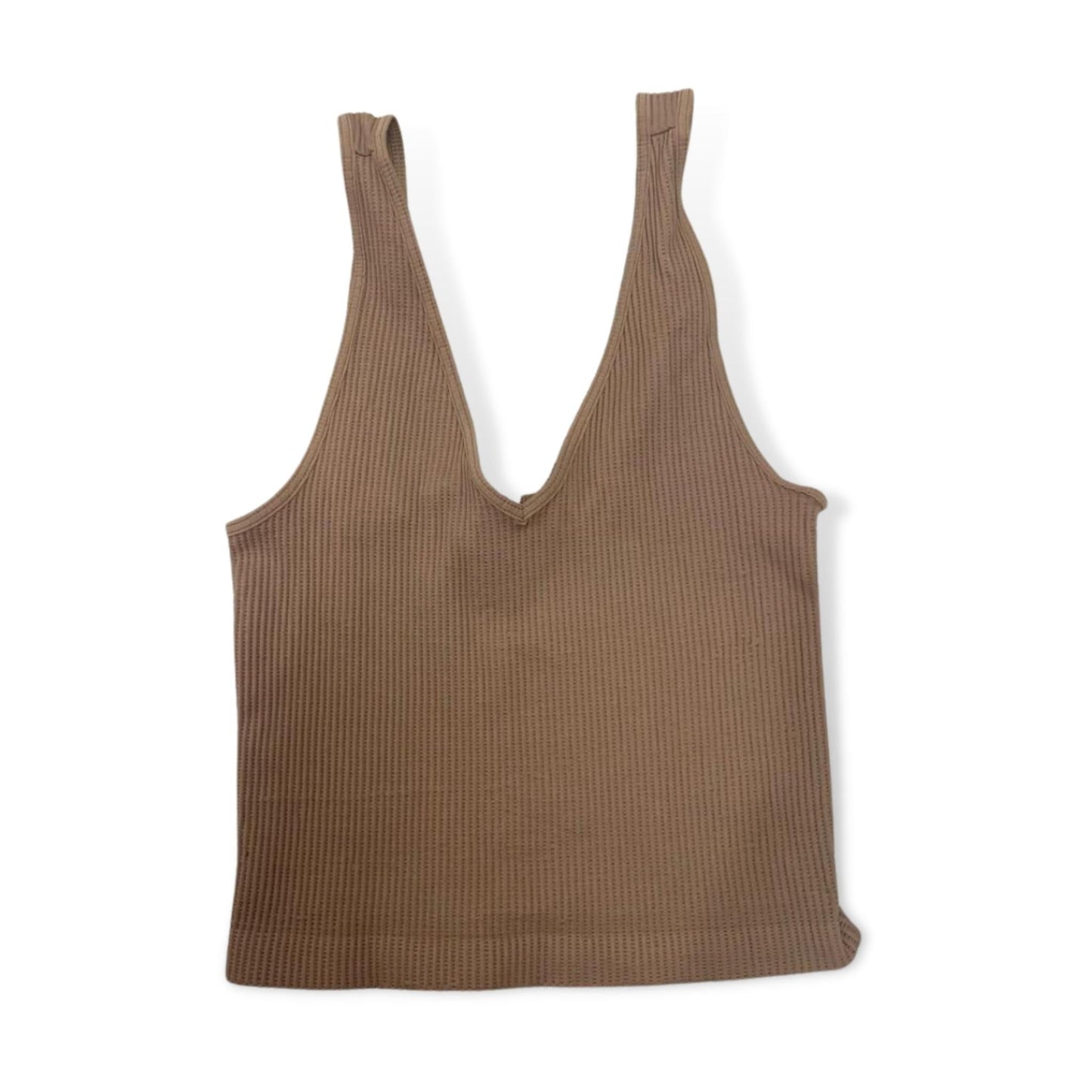 Nikibiki Cognac V Neck Ribbed Crop Top - a Spirit Animal - Tops $30-$60 active Jun 2022 Apparel