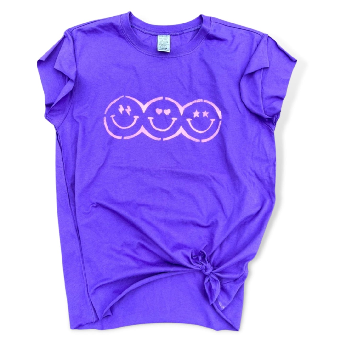 Nothing But Smiles Custom Slit Sleeve Tie Knot Everyday Tee - a Spirit Animal - custom tee active January 2024 adult Ali & Joe