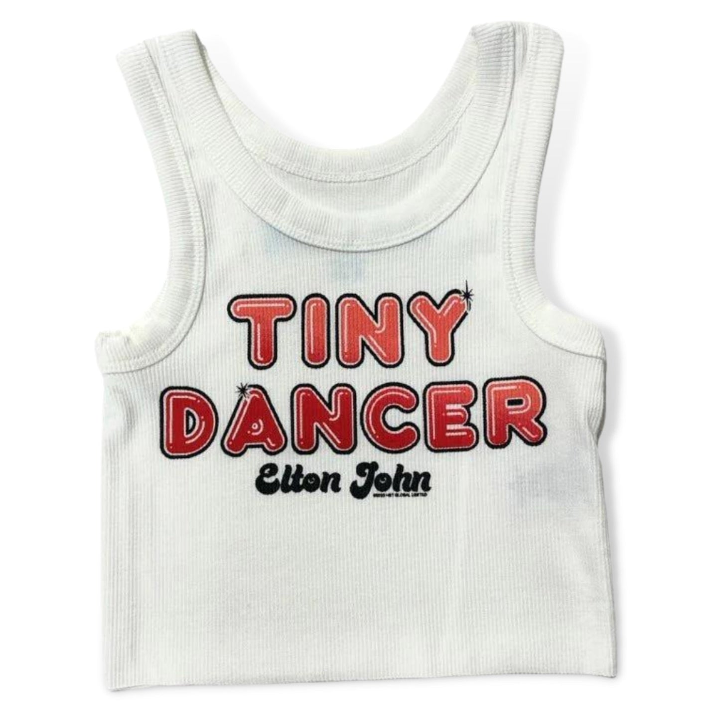 Rowdy Sprout White Elton John Tiny Dancer Tank Top - a Spirit Animal - Tank Tops active February 2024 Junior Juniors