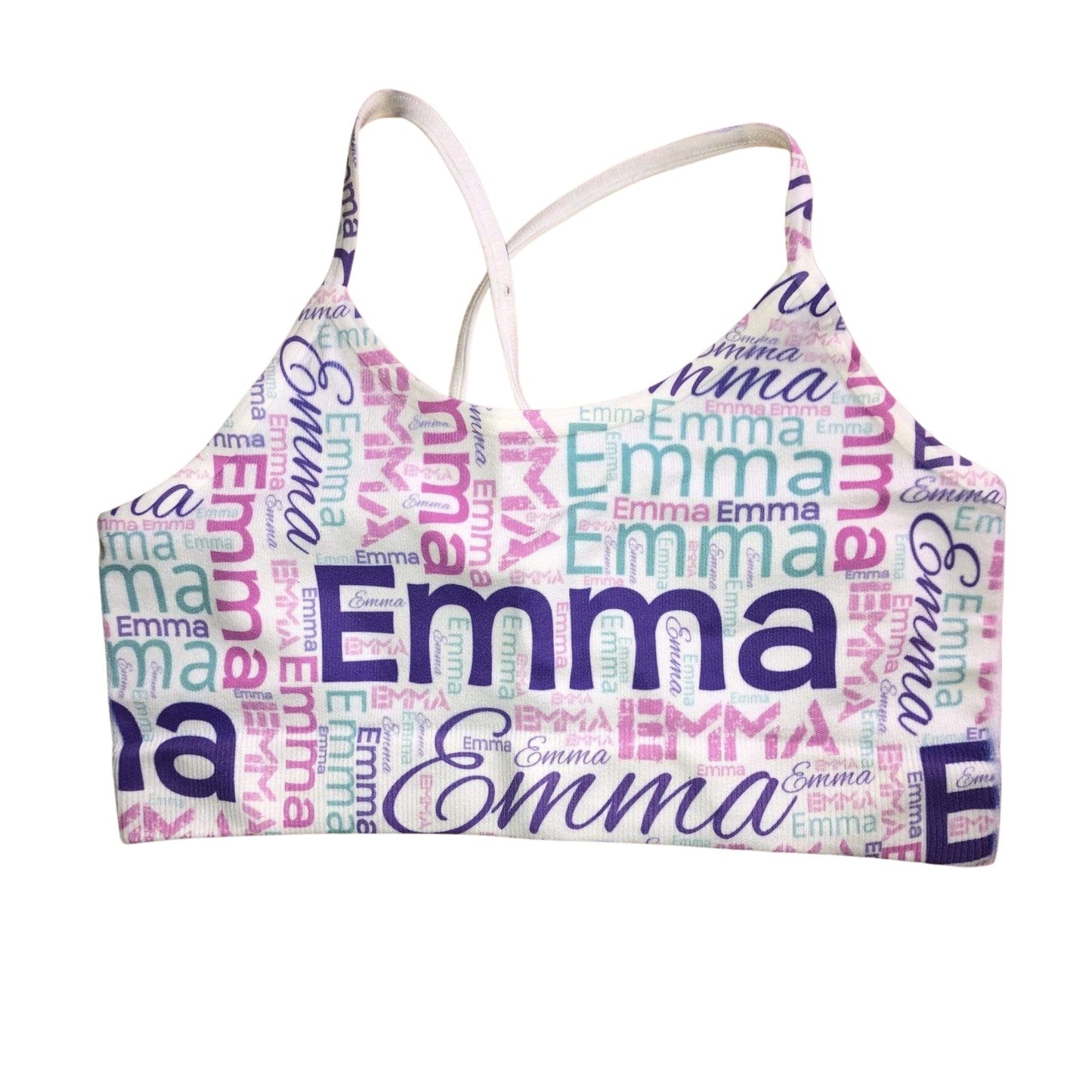 Sublimated Name Sports Bra - a Spirit Animal - Custom Name Sports Bra $30-$45 Custom Name Sports Bra Karen’s Kreations