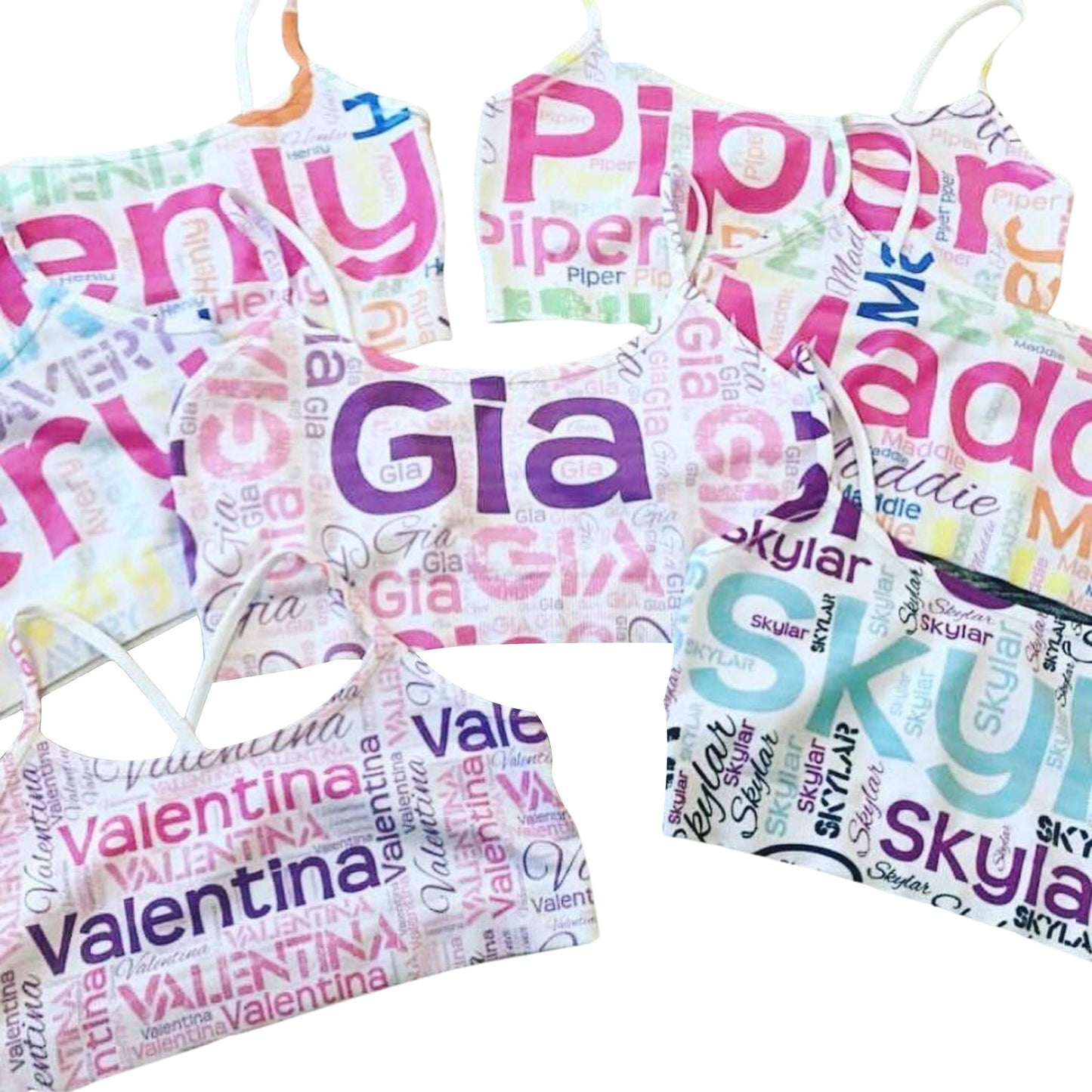 Sublimated Name Sports Bra - a Spirit Animal - Custom Name Sports Bra $30-$45 Custom Name Sports Bra Karen’s Kreations