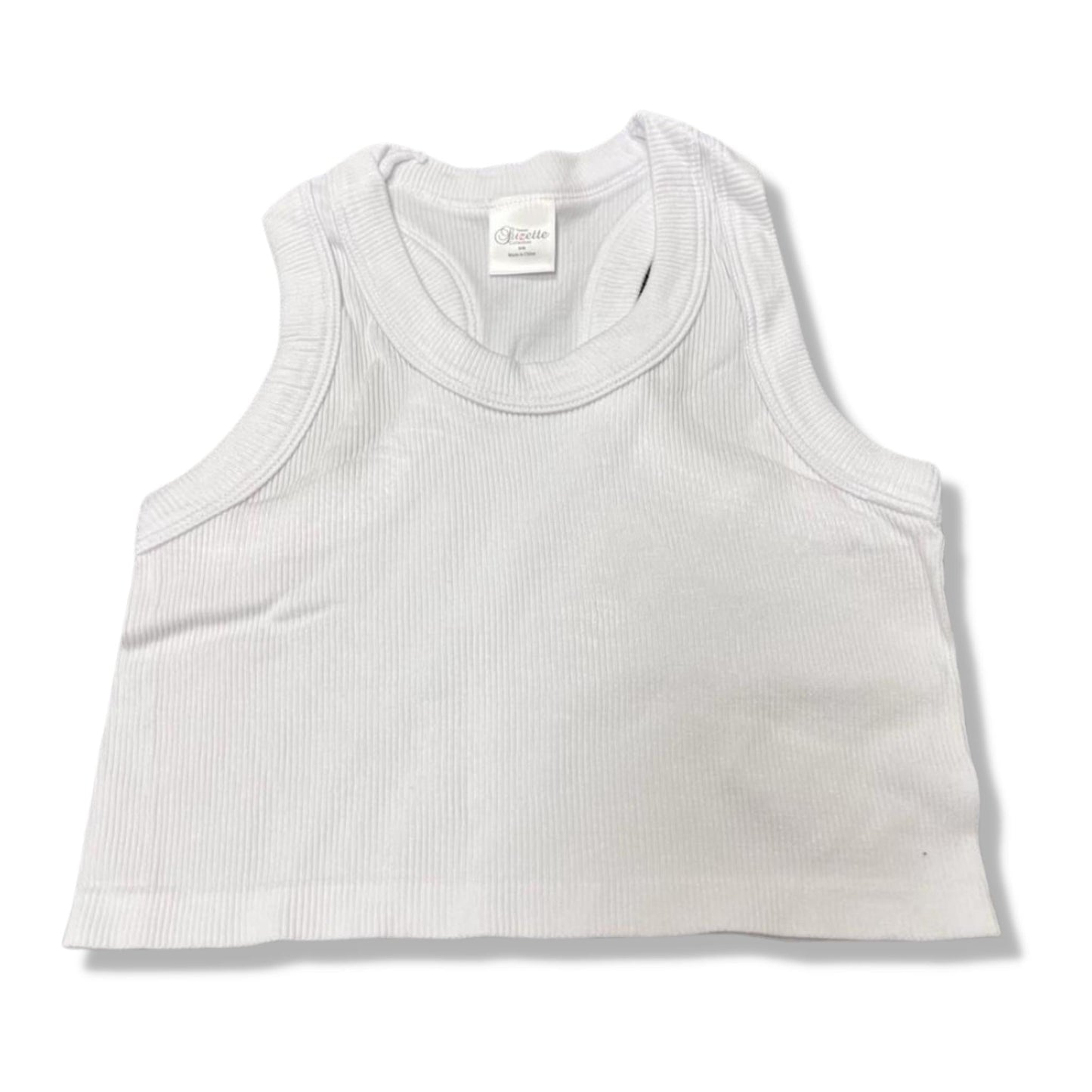 Suzette White Ribbed Seamless Tank - a Spirit Animal - Tank Tops active Mar 2022 Apparel Junior Large