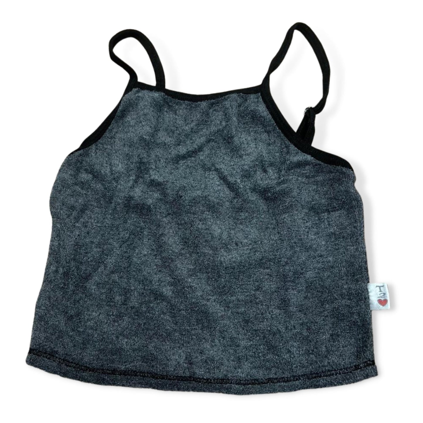 T2Love Black Terry Cami Top W/ Contrast Trim - a Spirit Animal - Tops $30-$60 10 12