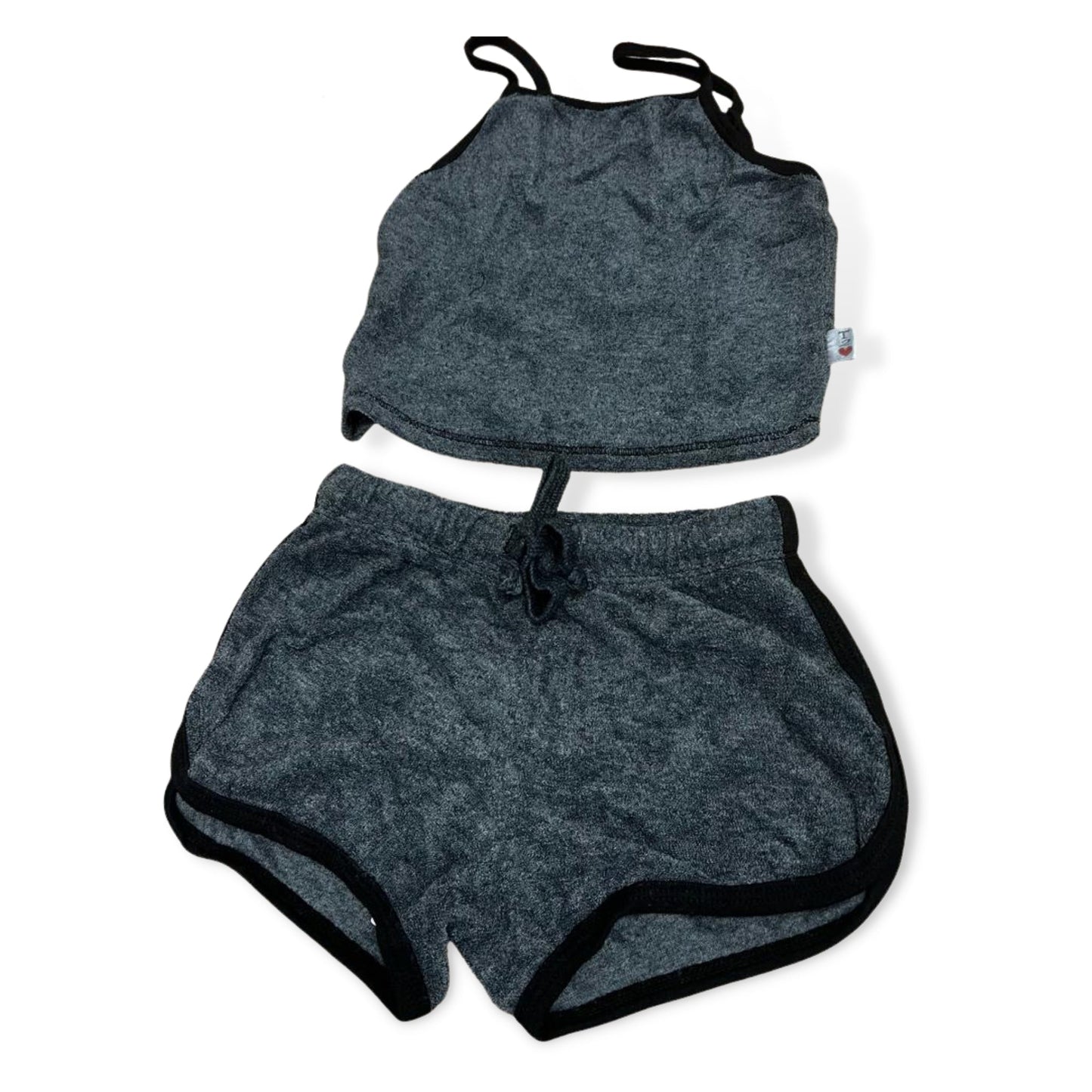 T2Love Black Terry Cami Top W/ Contrast Trim - a Spirit Animal - Tops $30-$60 10 12