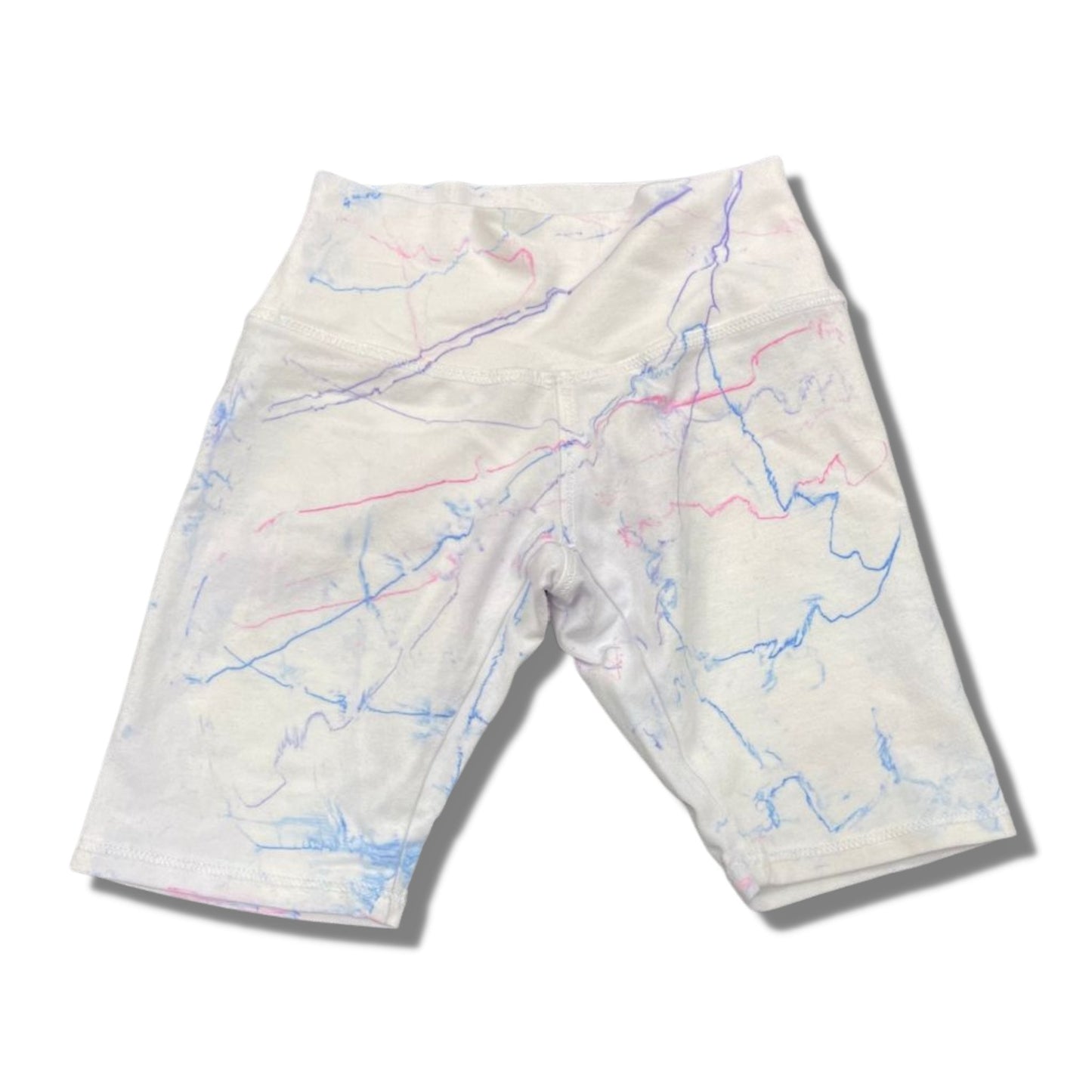T2Love Sporty Biker Short In Crayon Tie Dye - a Spirit Animal - Biker Shorts Biker Shorts new four-months-ago new-five-months-ago