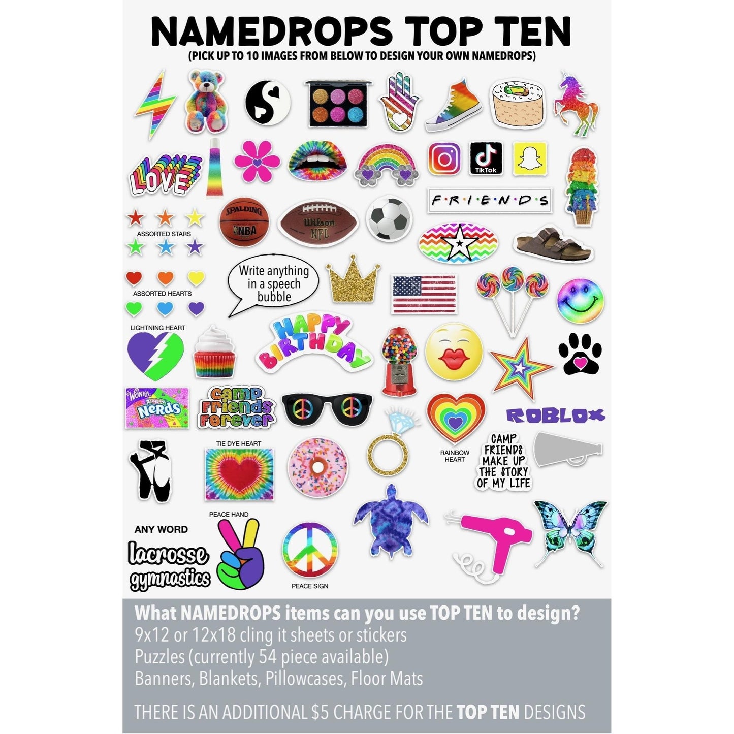 Top Ten Favorite Things Stationery - a Spirit Animal - Cling Its Name Needed Cling Its Name Needed Custom decals