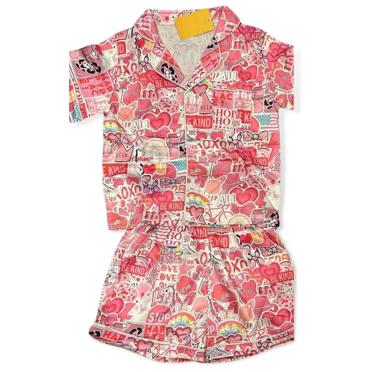 Tweenstyle Pink Things Collage Loungewear - a Spirit Animal - Loungewear active February 2024 Kids loungewear
