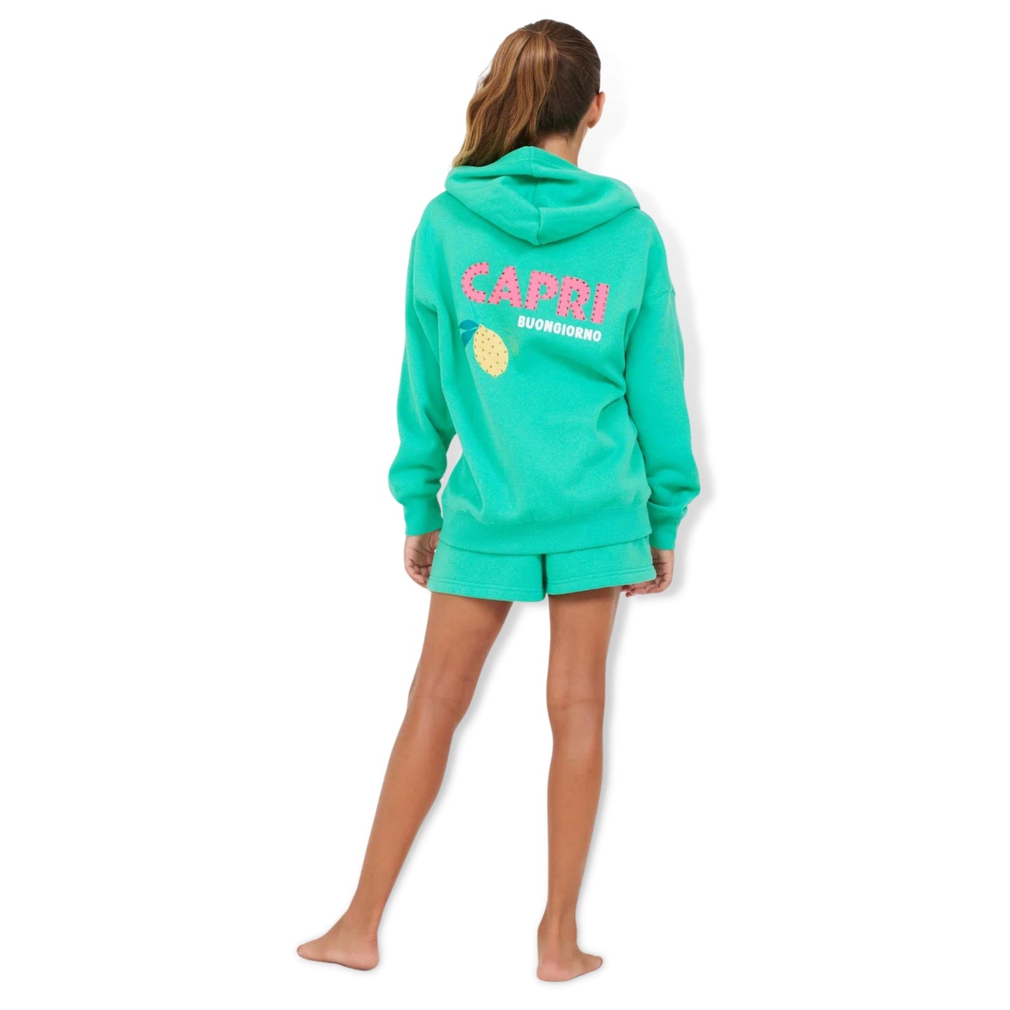 Vintage Havana Surf Green Oversized Zip Stone Capri Hoody - a Spirit Animal - Hoodie active December 2023 Green Hoodie