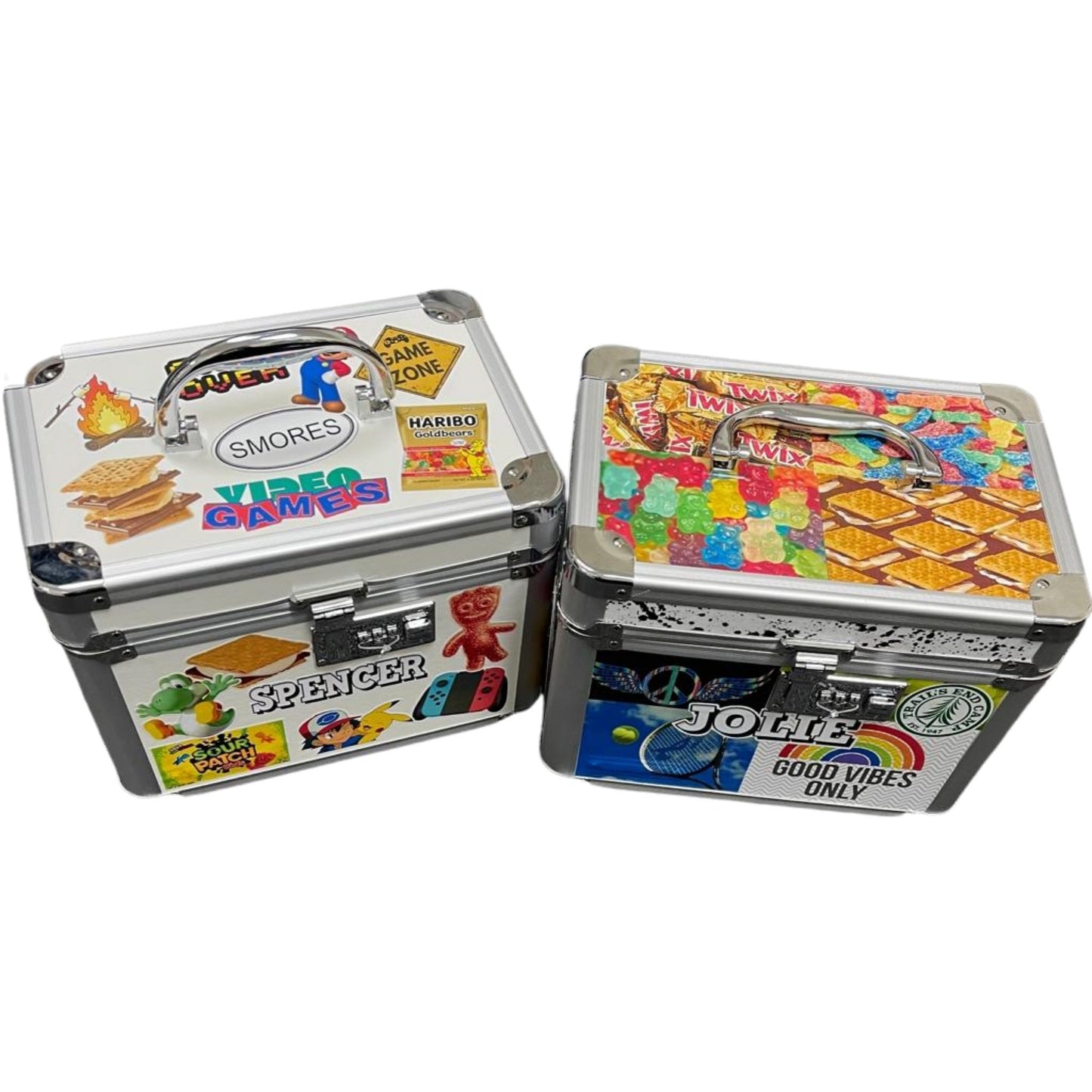 White Combo Decoupaged Lockbox - a Spirit Animal - Custom Camp Lock Box $60-$75 $75-$90 Alli Paige