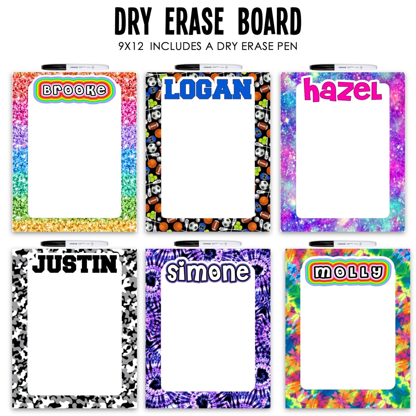 Custom My Busy Week - Dry Erase Board 5x6 - a Spirit Animal - active May 2024 Back to School Custom